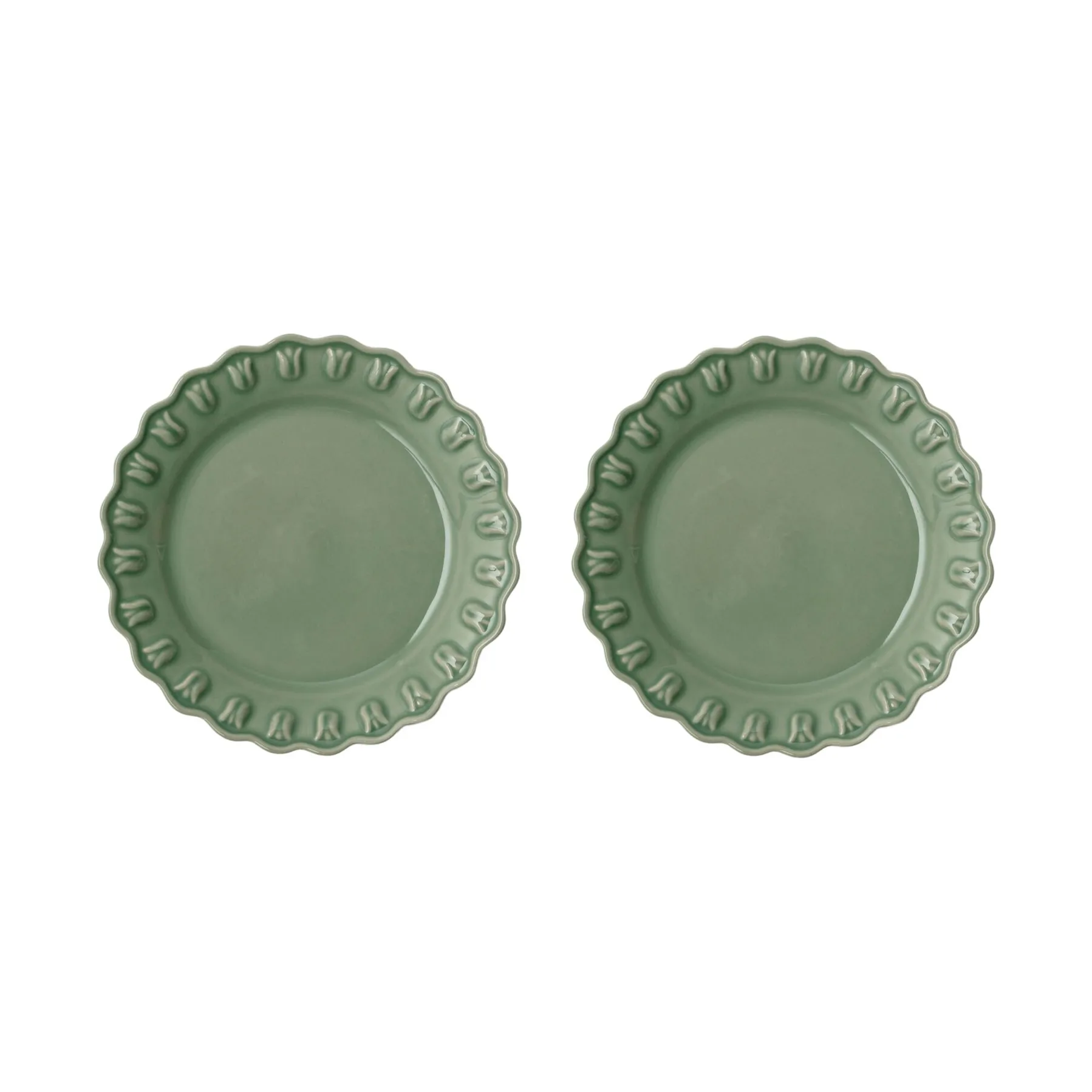 Tulipa bordje Ø20 cm 2-pack, Verona green PotteryJo
