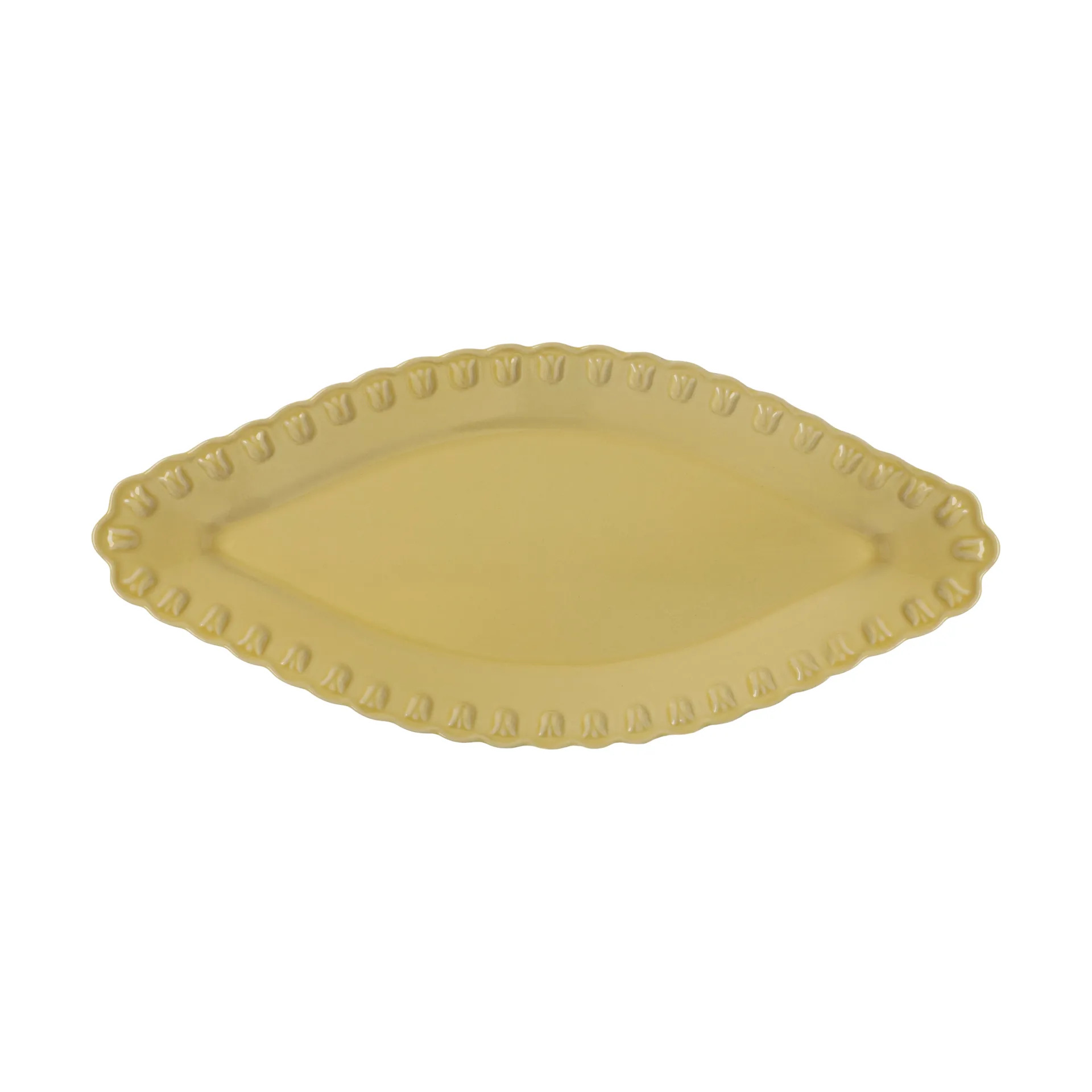 Tulipa ovale schaal 20x45 cm, Pale Moon PotteryJo