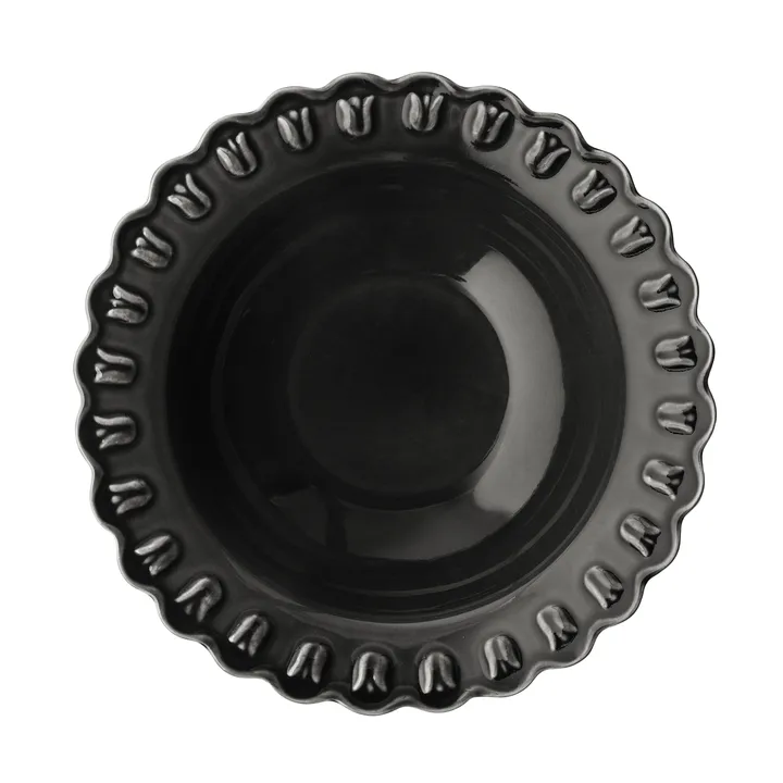 Tulipa serveerschaal large Ø30 cm - Almost black - PotteryJo