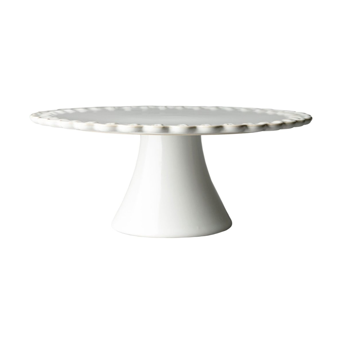 PotteryJo Tulipa taartbord o30 cm White | Scandinavisch Interieur | Taartstandaards | Wit