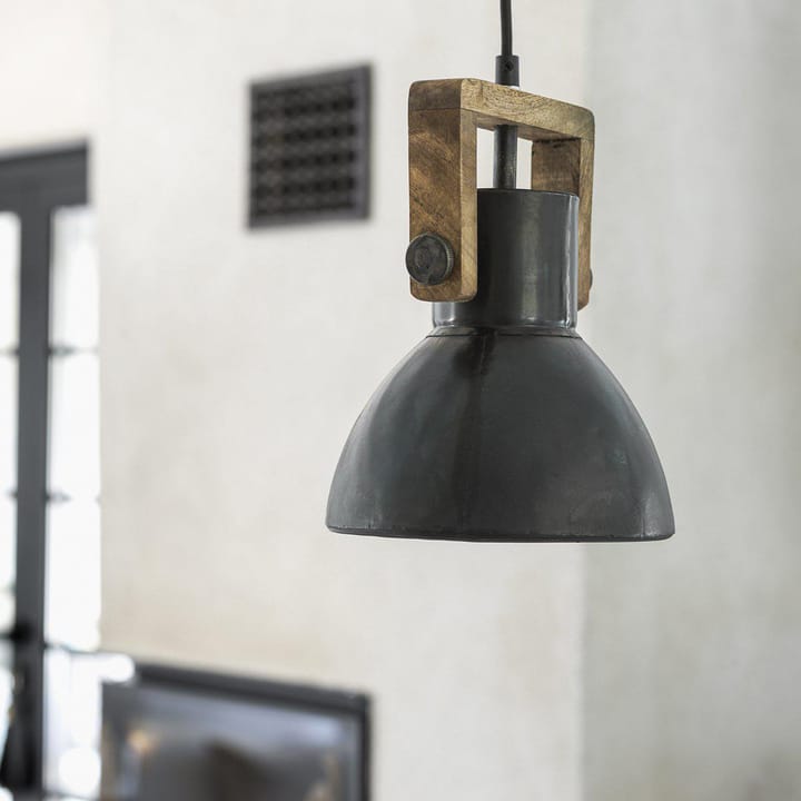 Ashby single plafondlamp Ø19 cm, Black Zink PR Home