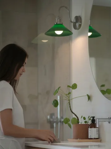 August wandlamp - Groen-chroom - PR Home