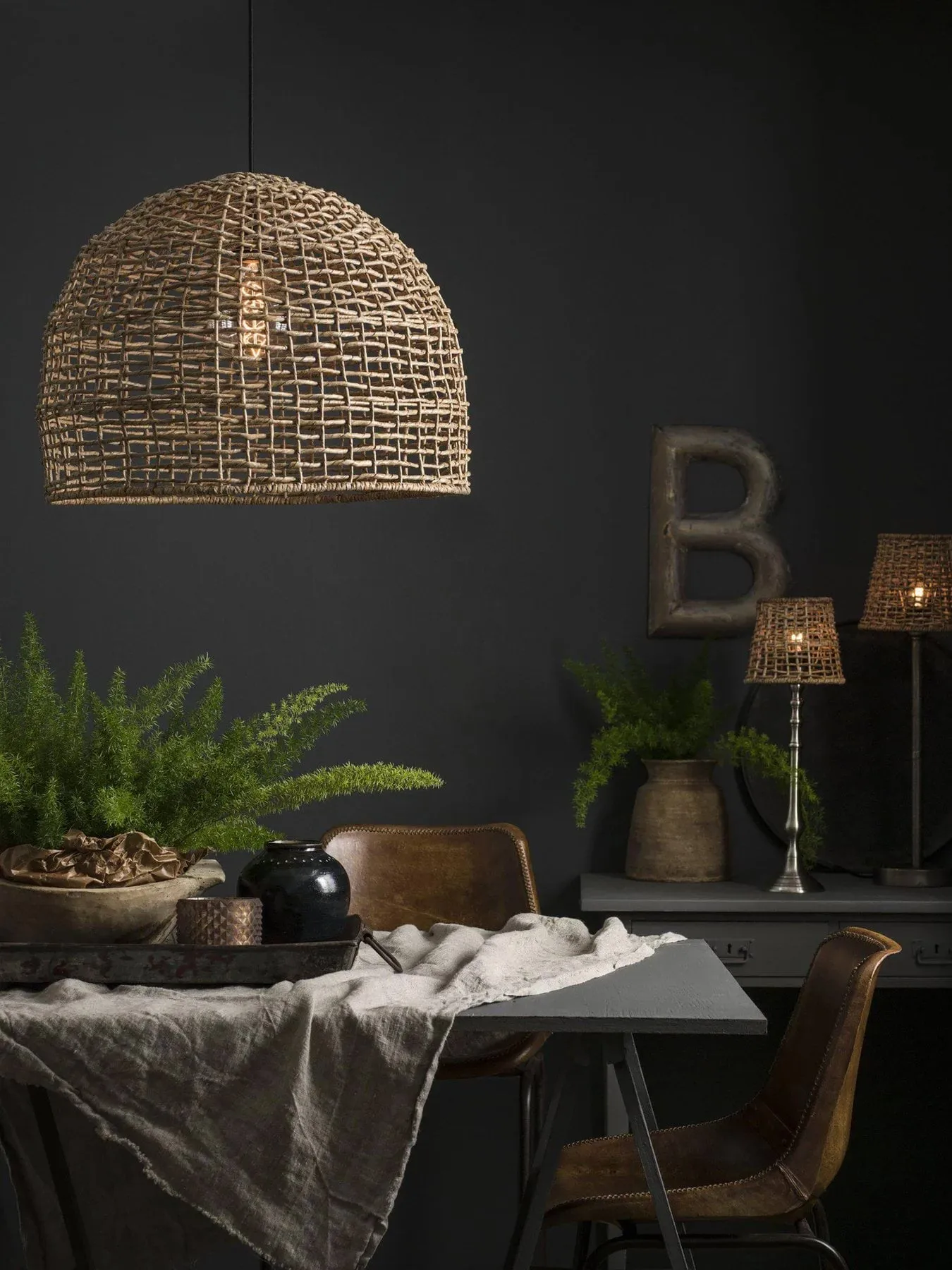 Cebu plafondlamp,, Naturel, Ø46 cm PR Home