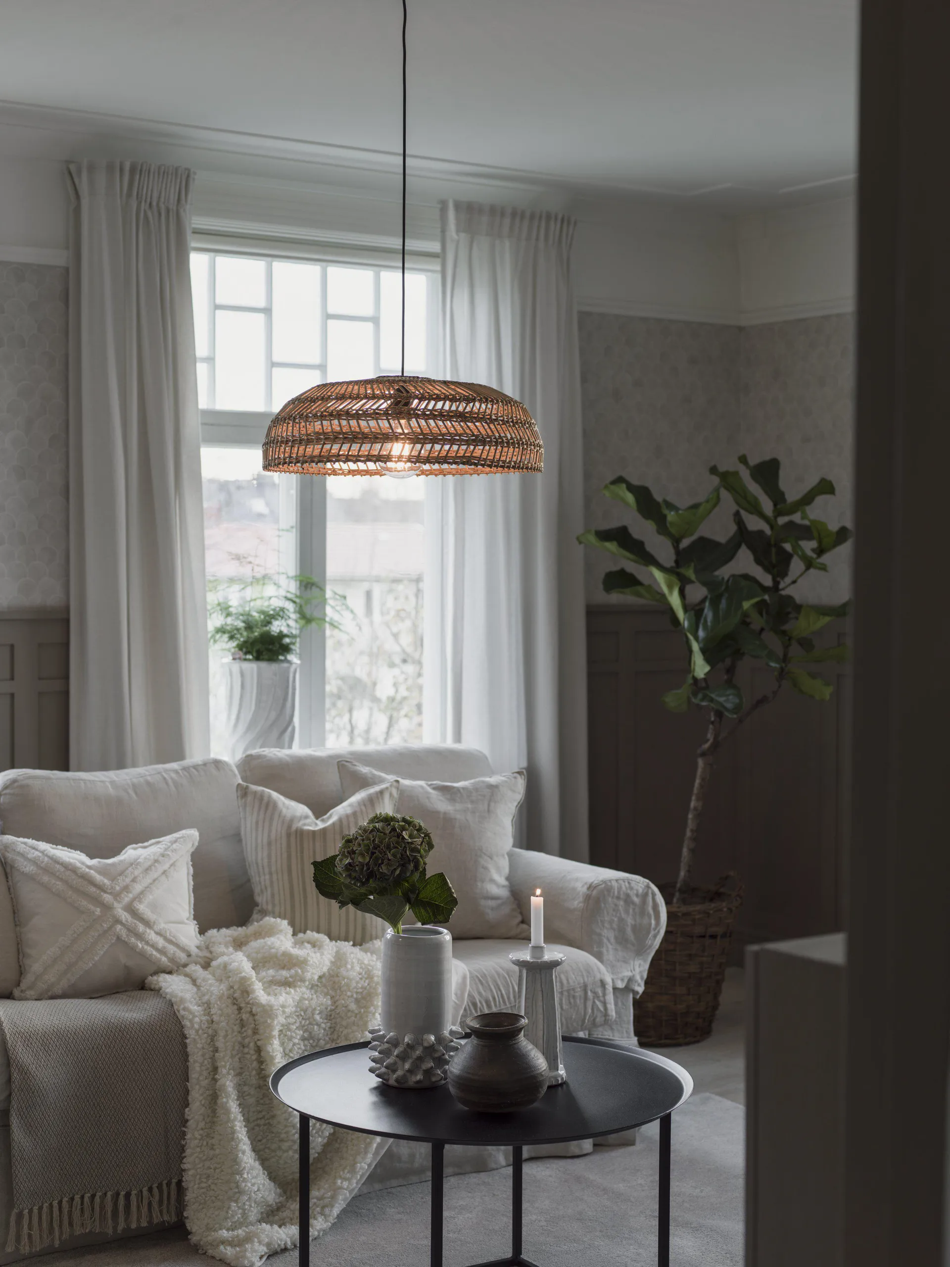 Denise plafondlamp rotan, Ø53 cm PR Home