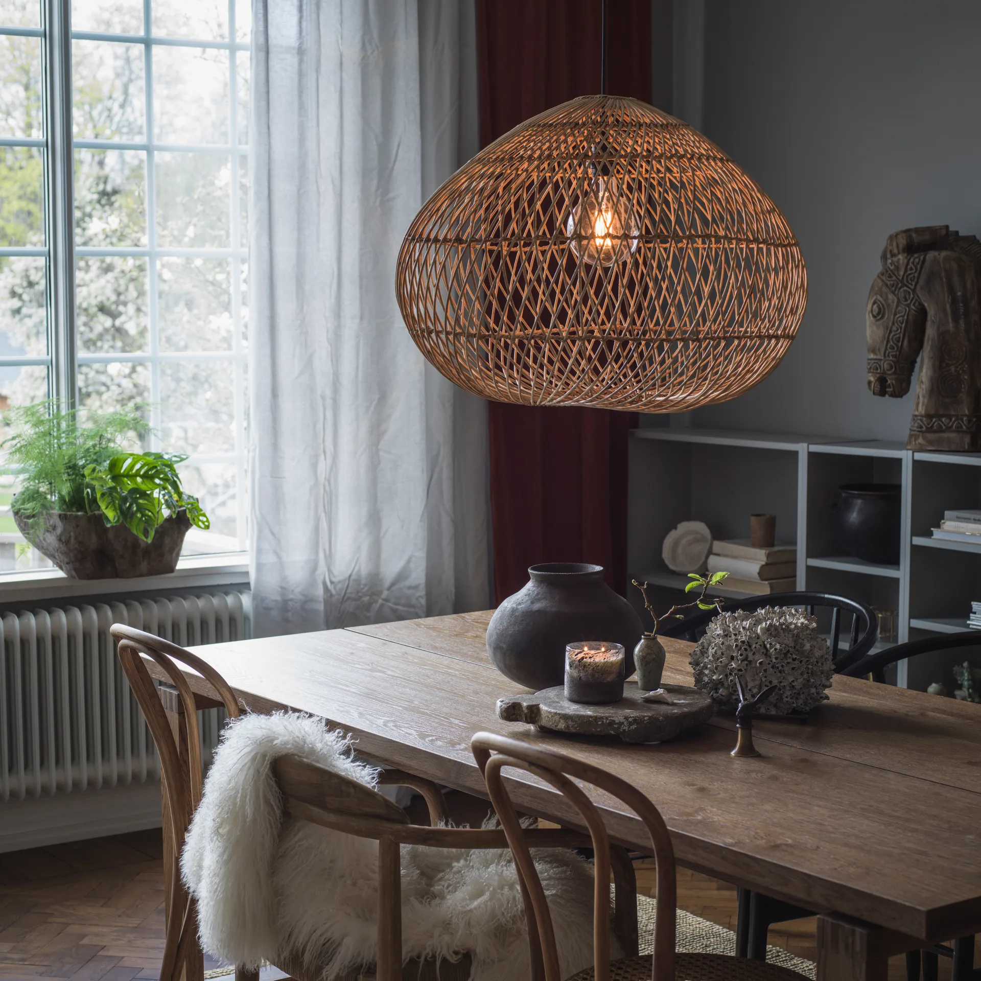 Karen plafondlamp rotan, Ø51 cm PR Home