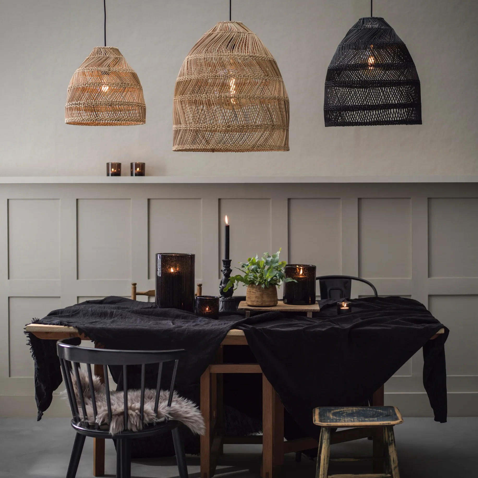 Maja plafondlamp Ø45,5 cm, Natuur PR Home
