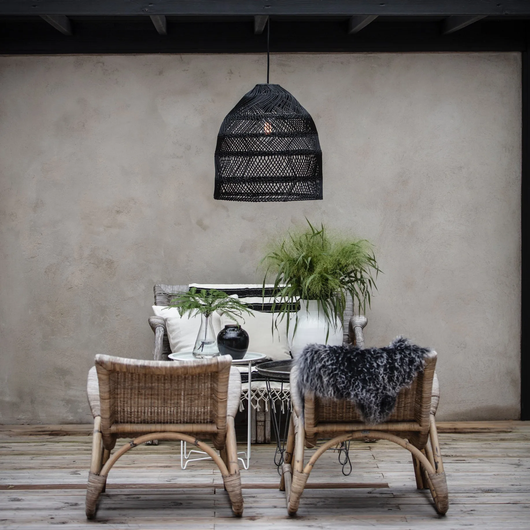 Maja plafondlamp Ø45,5 cm, Zwart PR Home