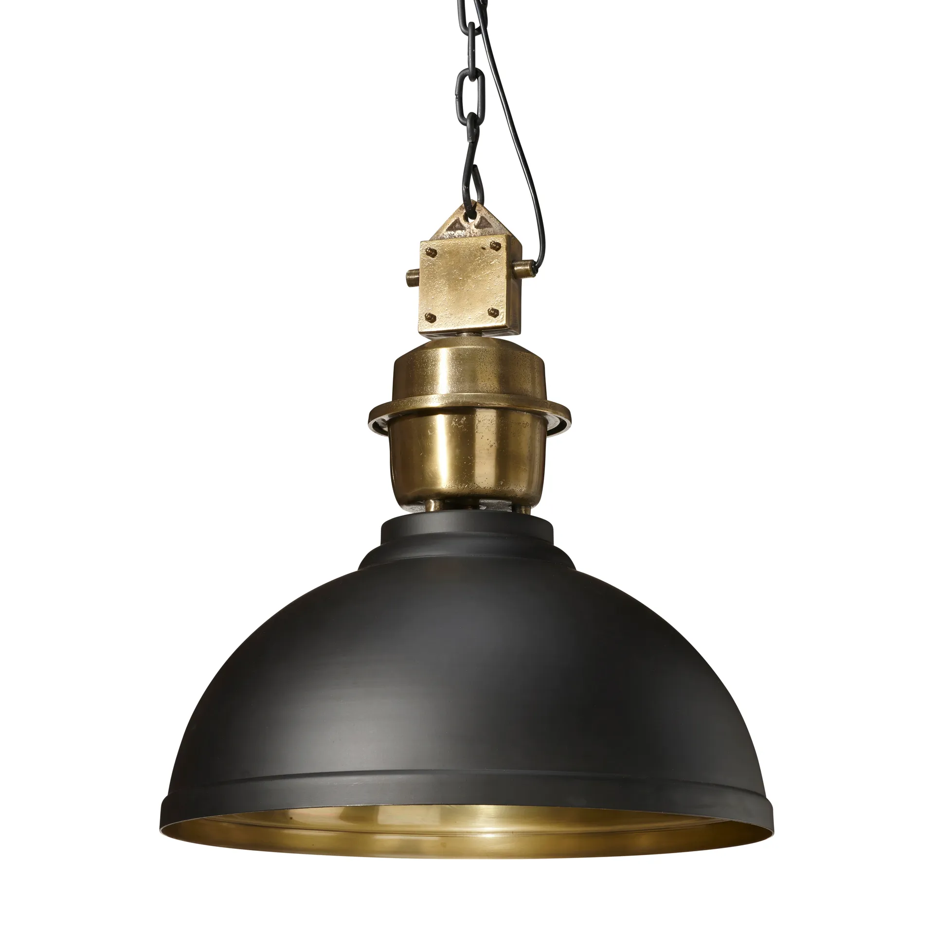 Manchester plafondlamp, Ø 52 cm, Zwart-messing PR Home