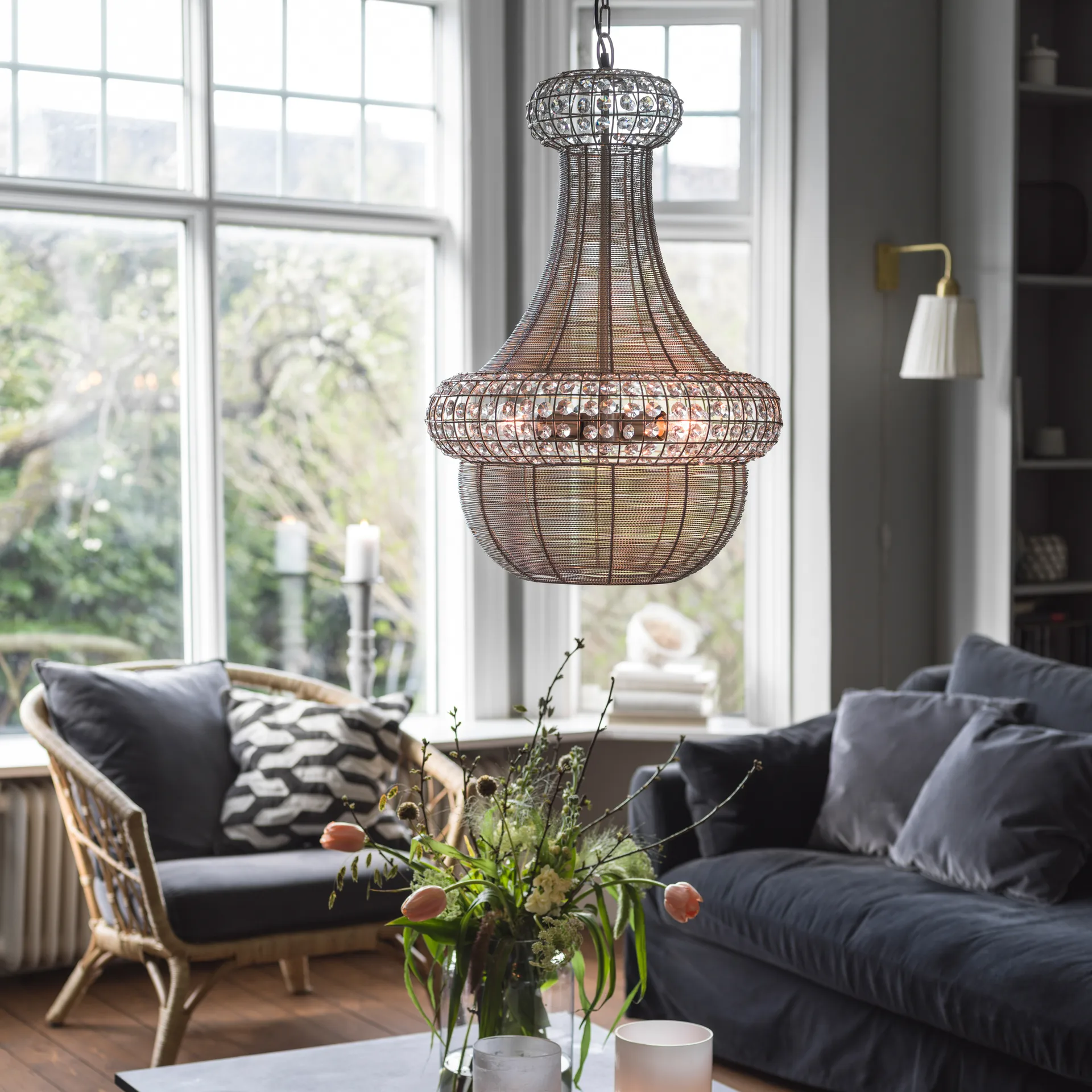 Saba plafondlamp 51 cm, Zilver PR Home