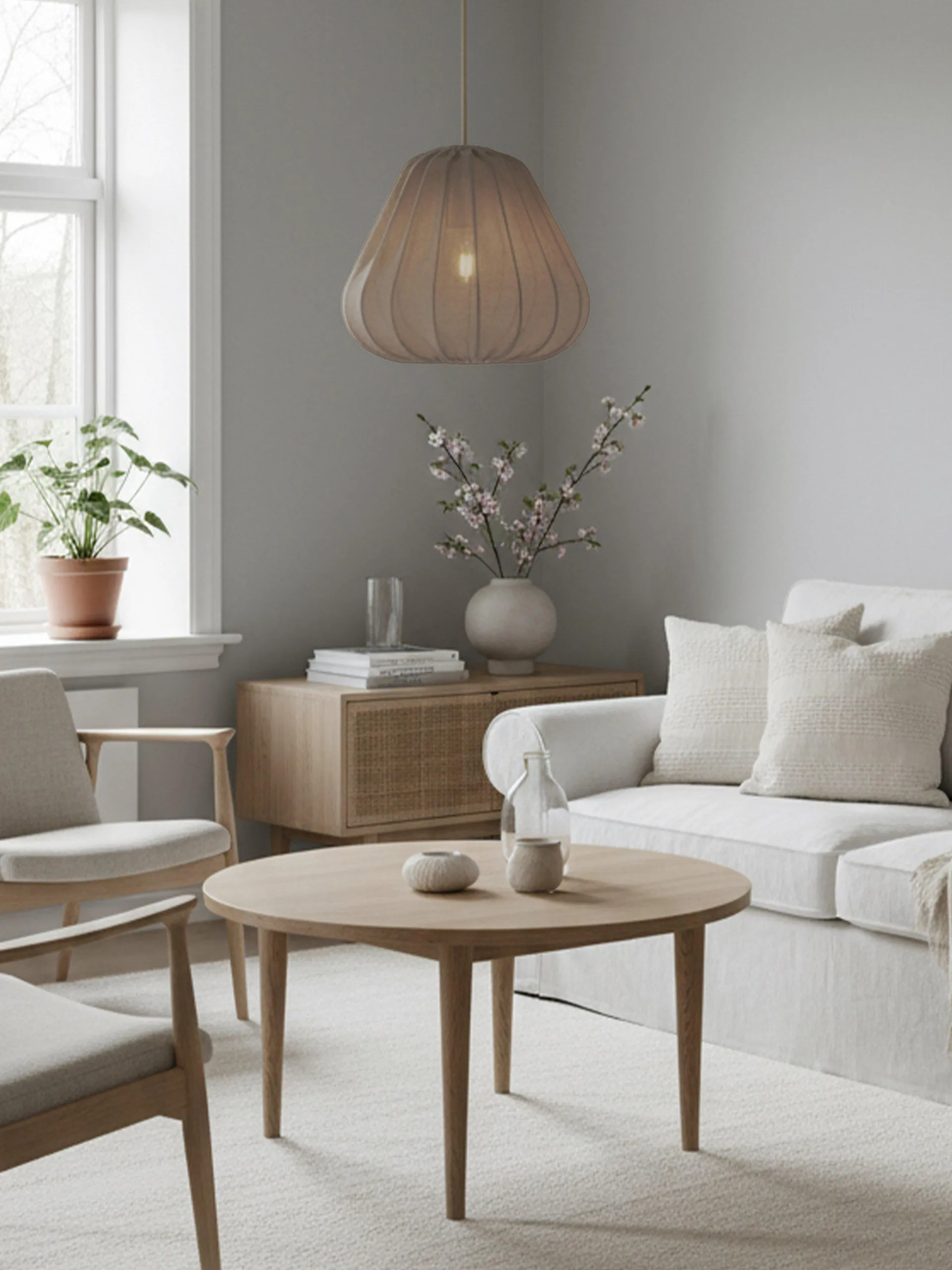 Sienna hanglamp, Diana mosgroen, Ø40x35 cm PR Home