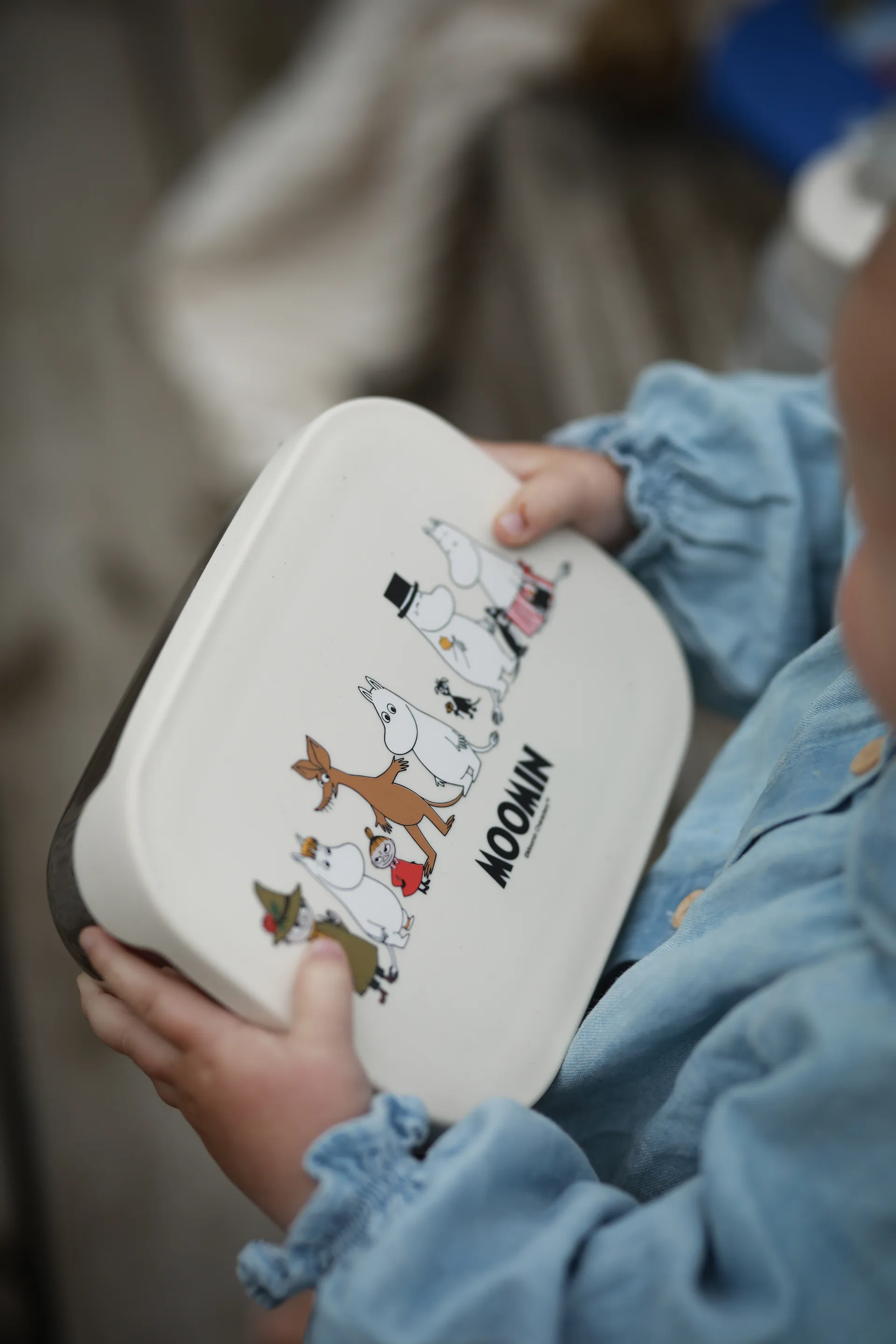 Moomin Family lunchbox blik 13x17 cm, Beige Rätt Start