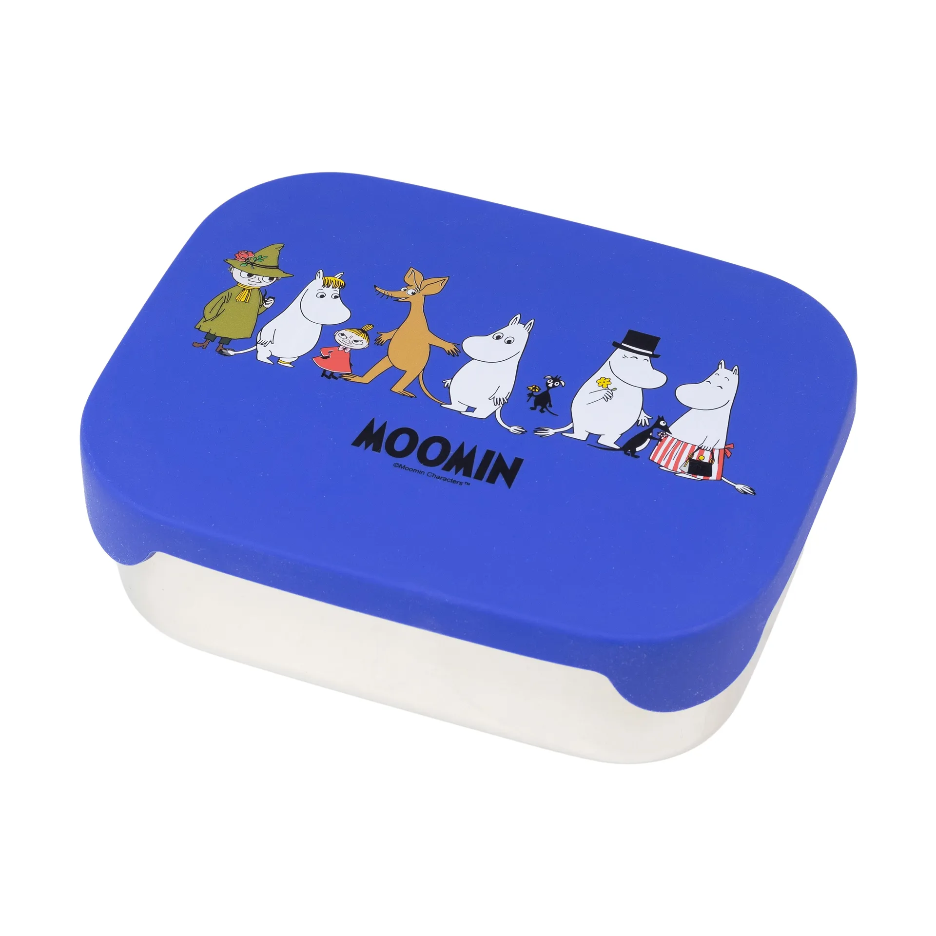 Moomin Family lunchbox blik 13x17 cm, Blauw Rätt Start