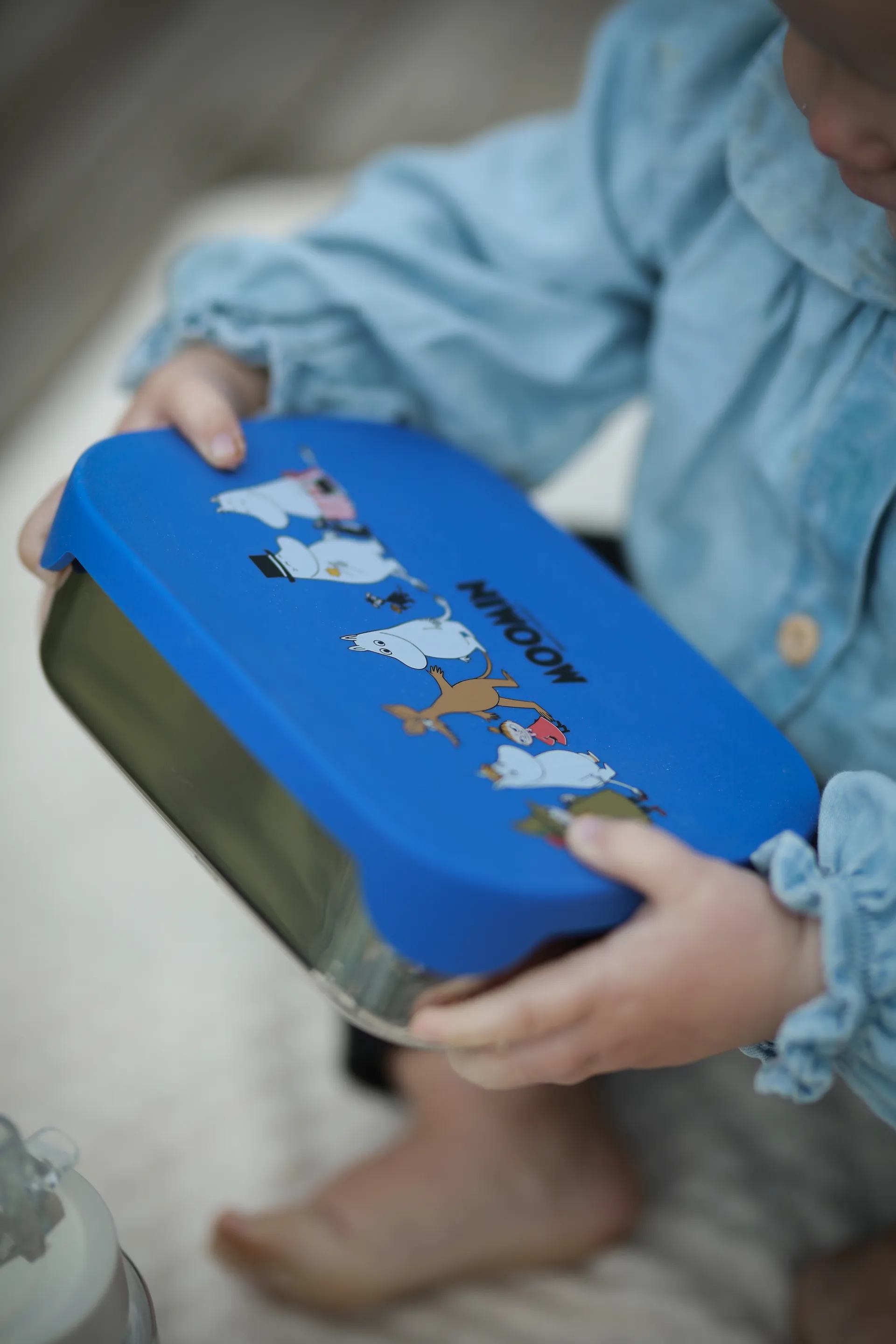 Moomin Family lunchbox blik 13x17 cm, Blauw Rätt Start