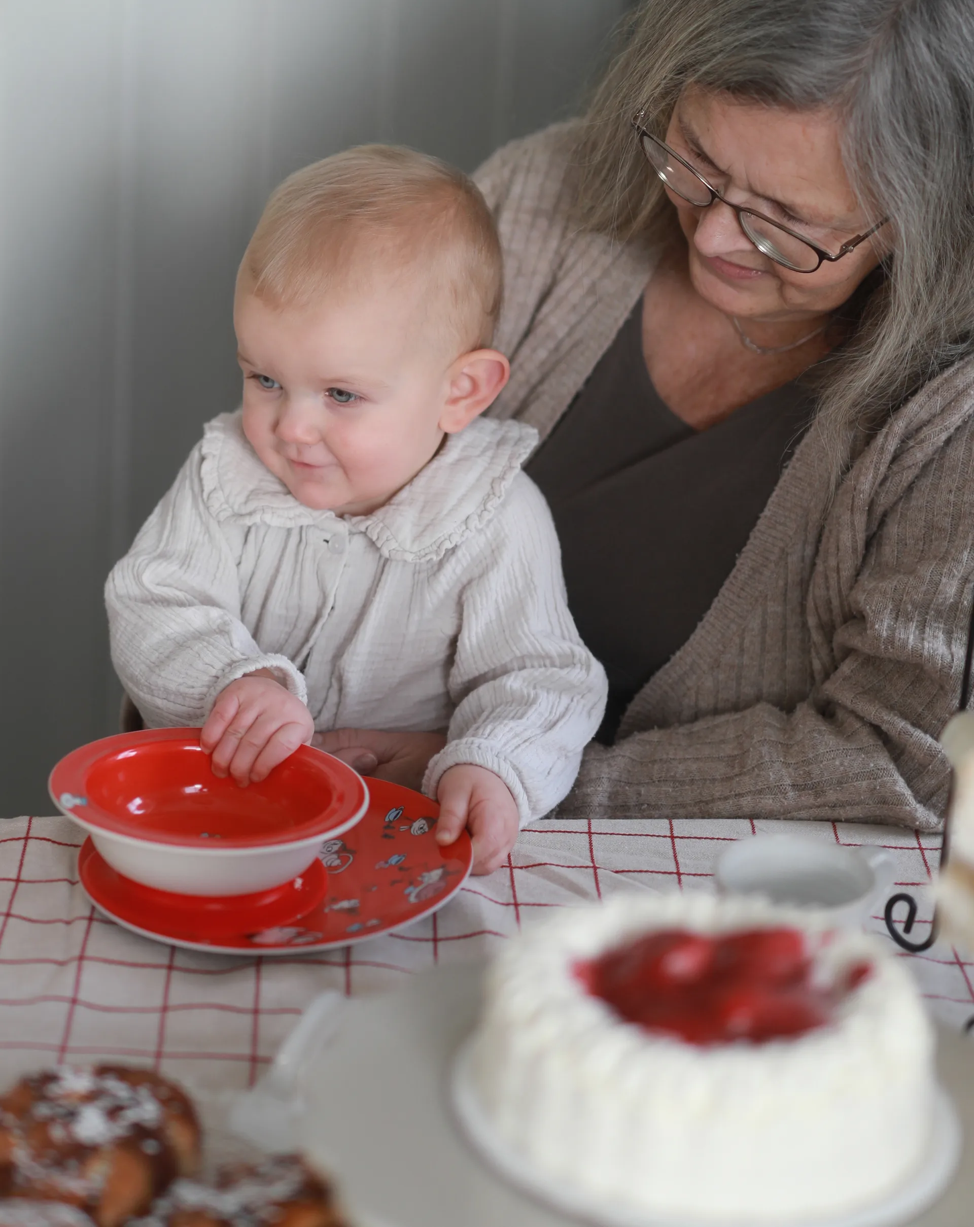 Moomin Little My zuignapbord Ø15,5 cm, Rood Rätt Start