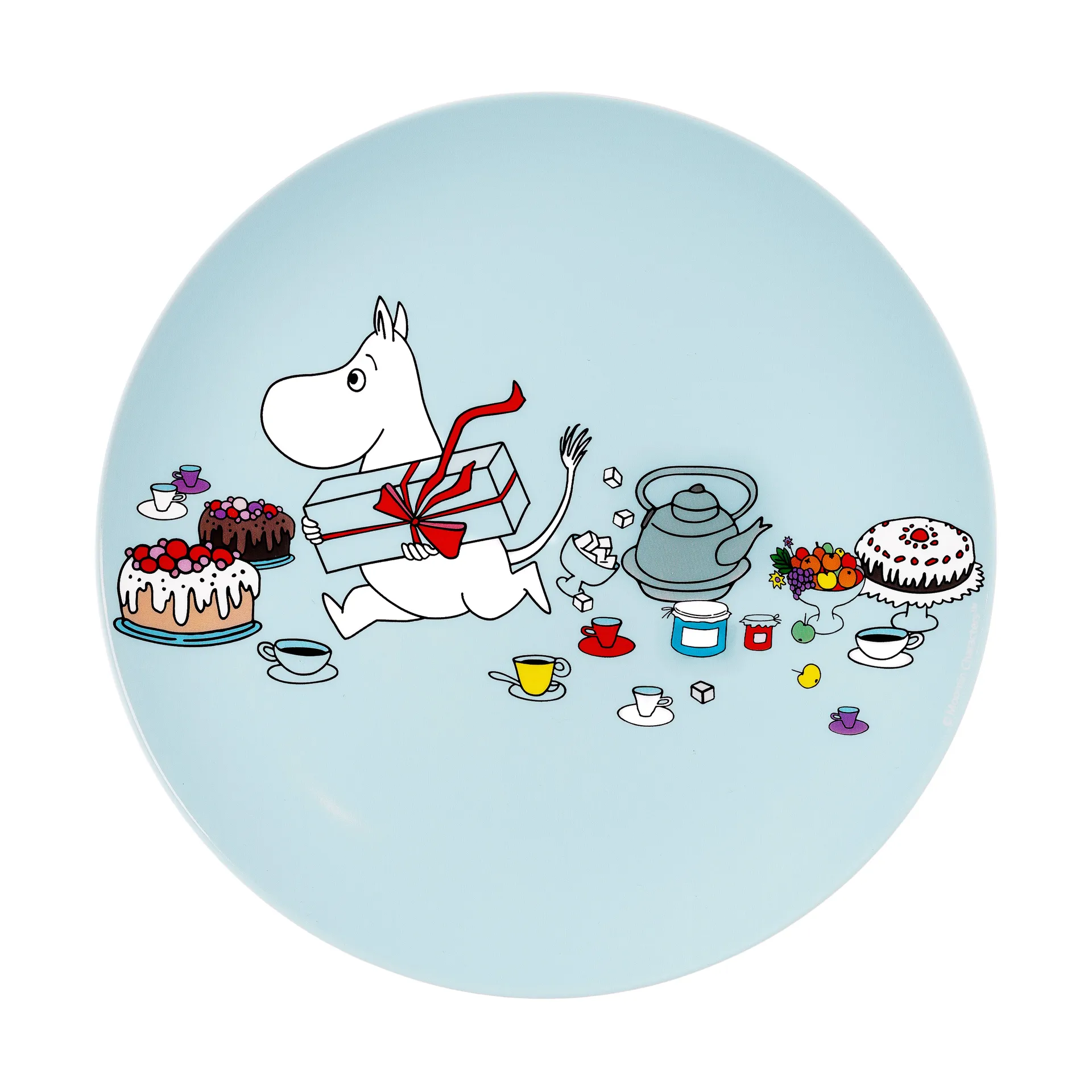 Moomin Picnic bord Ø19,5 cm, Lichtblauw Rätt Start