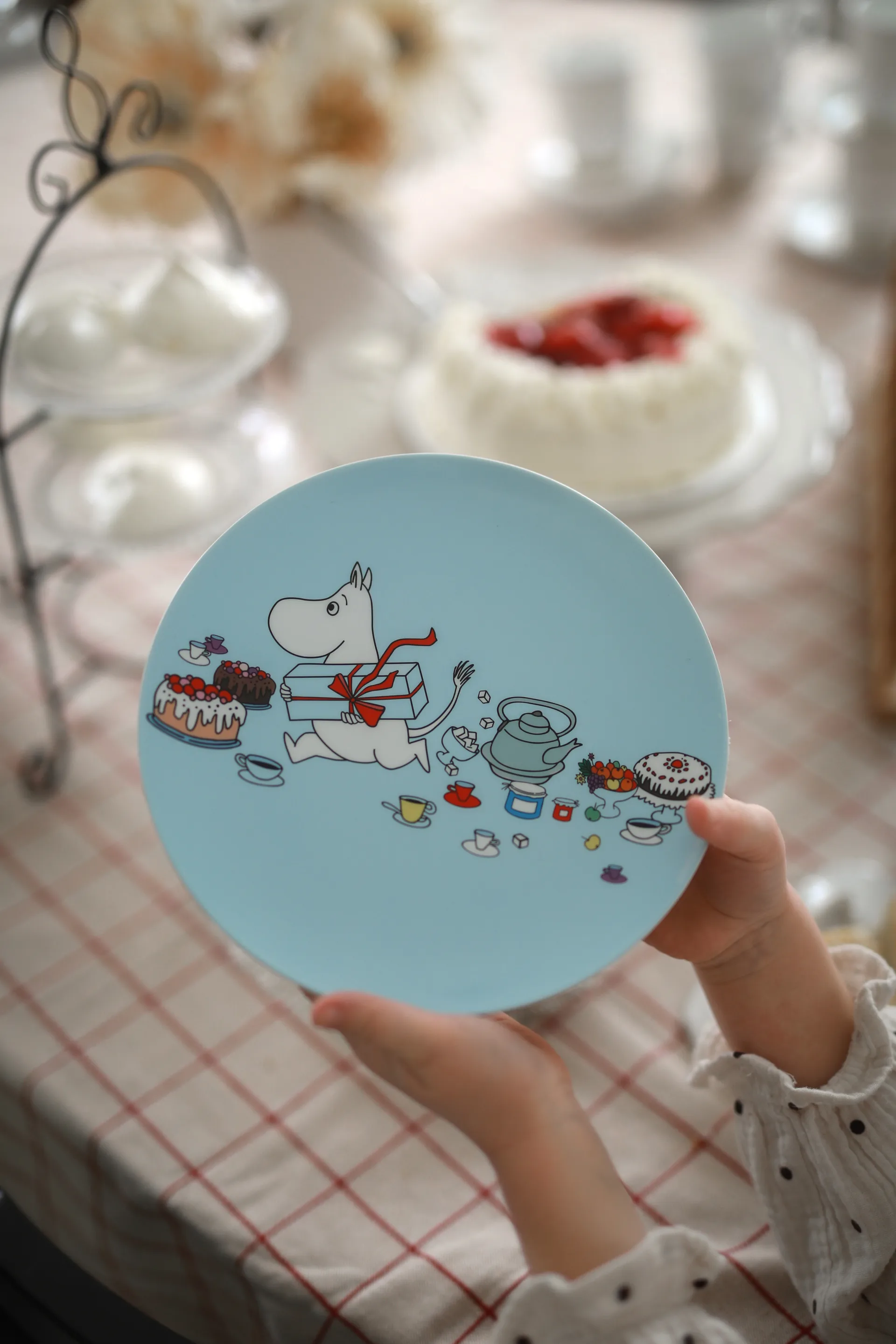 Moomin Picnic bord Ø19,5 cm, Lichtblauw Rätt Start