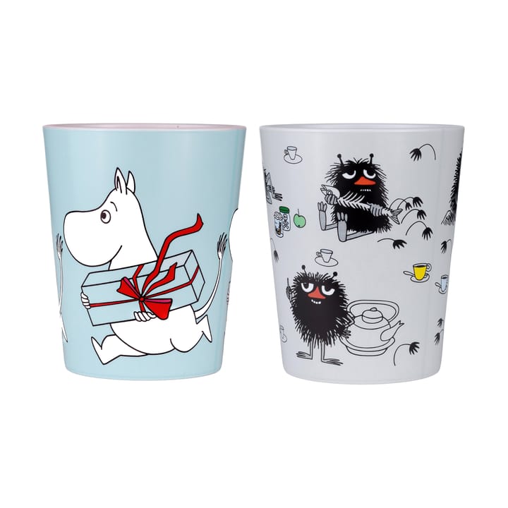 Moomin Picnic tumblermokken 20 cl 2-pack - Blauw-grijs - Rätt Start