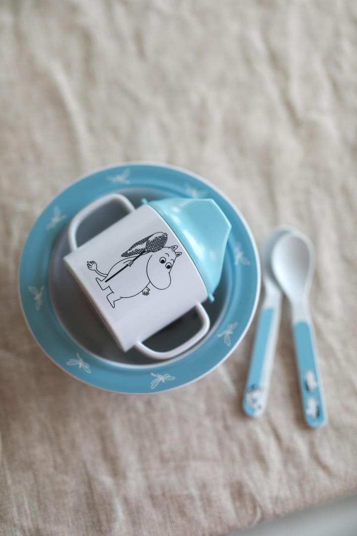 Moomin Water & Bad tuitbeker & zuignapbord, Blauw Rätt Start
