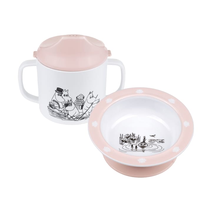 Moomin Water & Bad tuitbeker & zuignapbord - Roze - Rätt Start