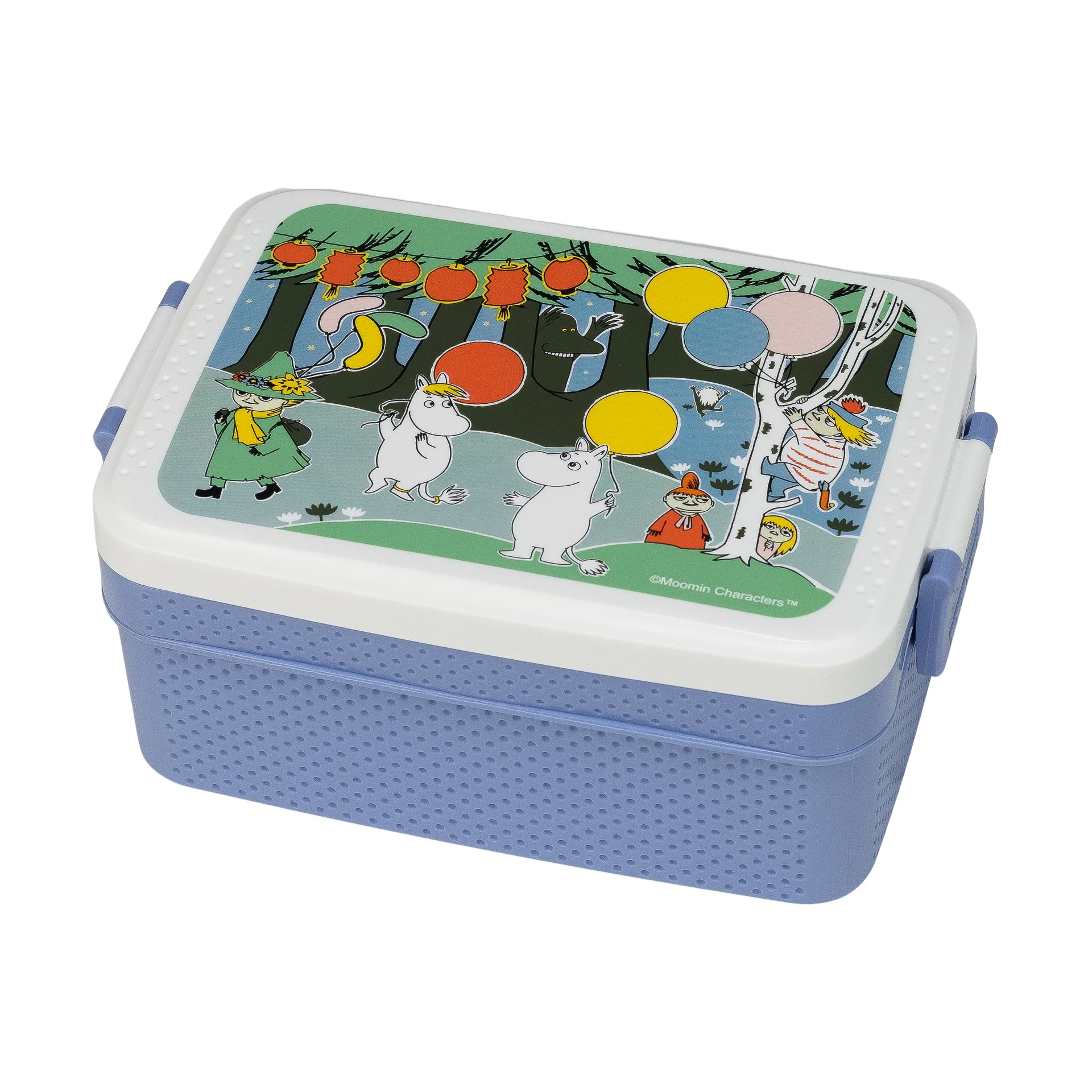Mumin Festligheter lunchbox 8x18,5 cm, Blauw-wit Rätt Start