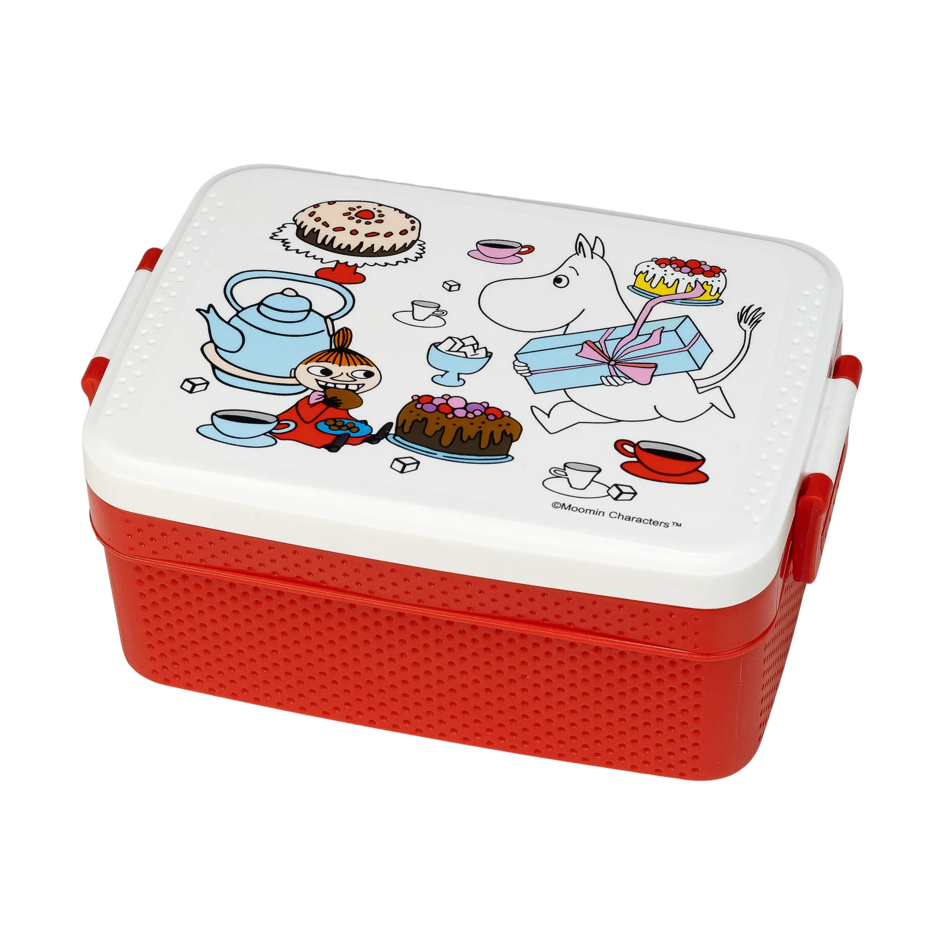 Mumin Lilla My lunchbox 8x18,5 cm, Wit-rood Rätt Start