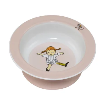 Pippi Cirkus zuignapbord Ø15,5 cm - Roze - Rätt Start