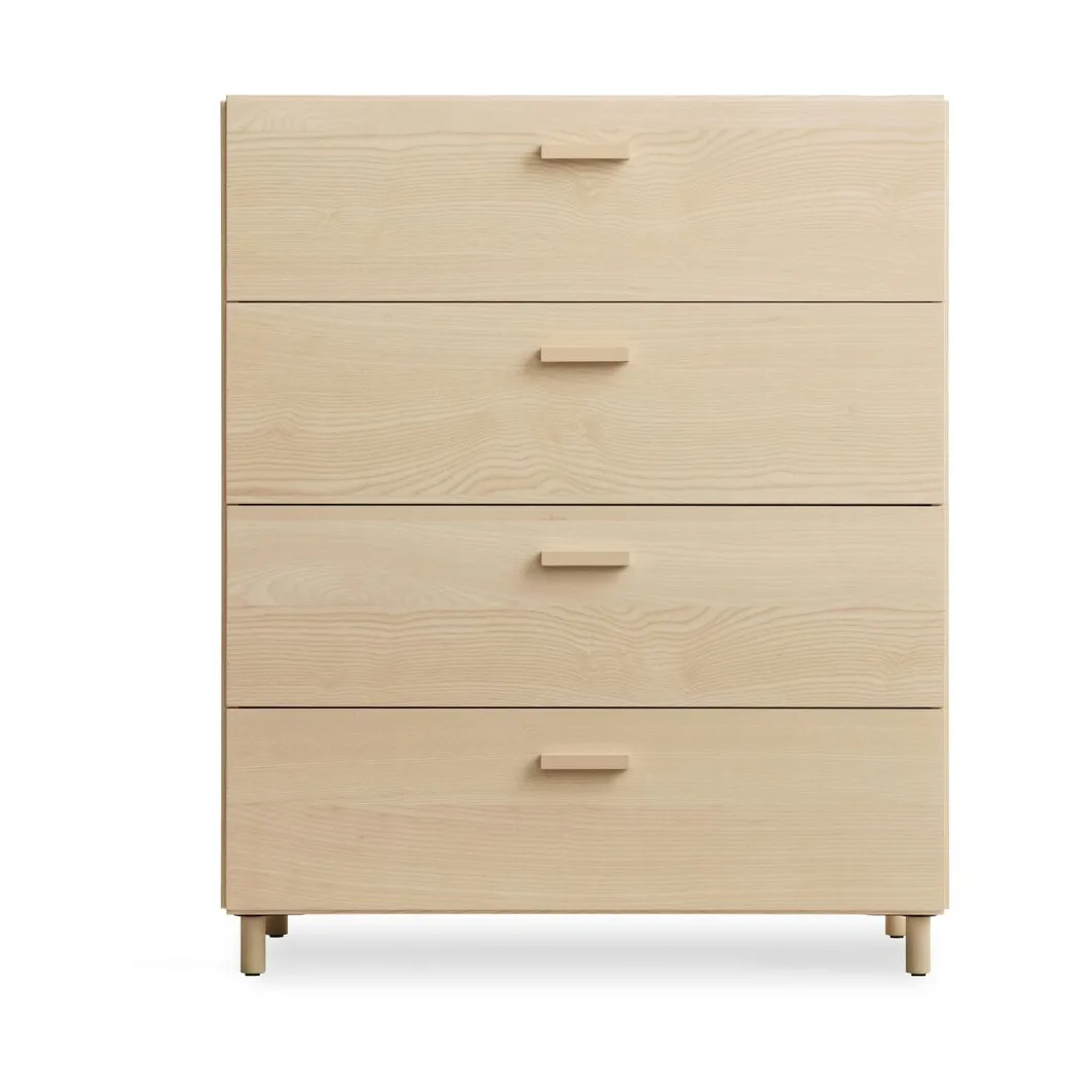 Relief bureau breed met poten 82x92,2 cm essenhout,  Relief