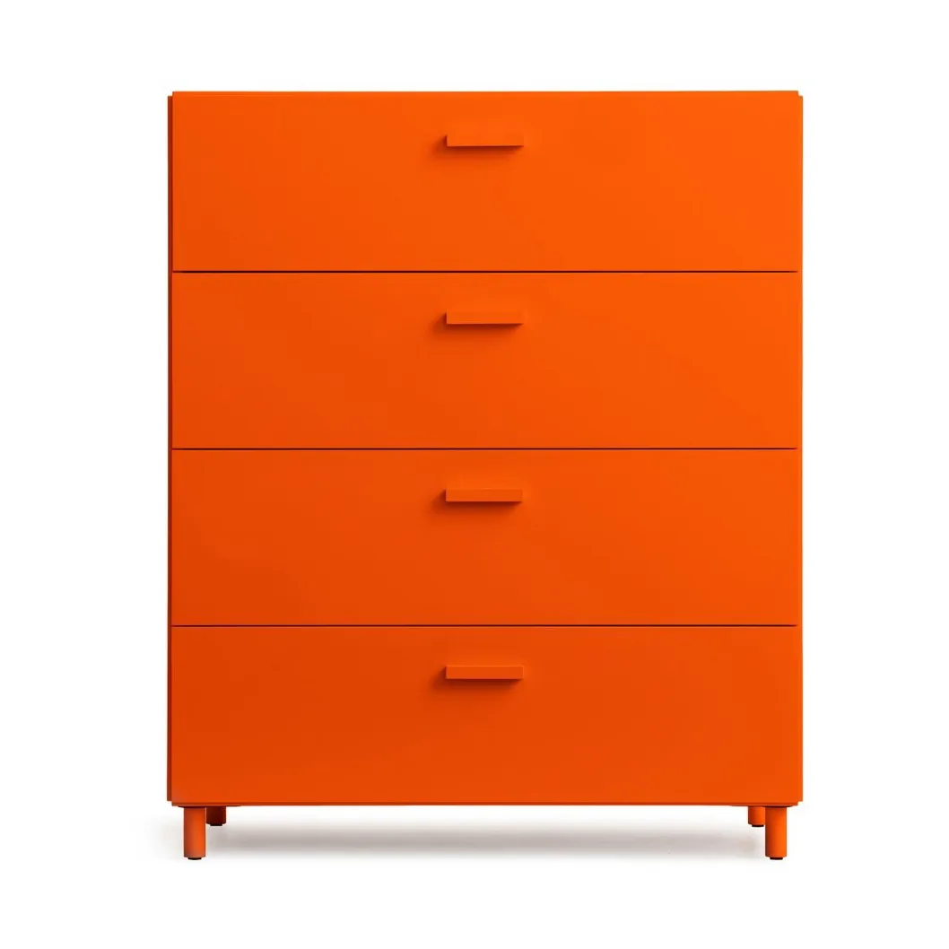 Relief bureau breed met poten 82x92,2 cm oranje,  Relief