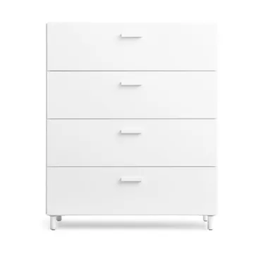 Relief bureau breed met poten 82x92,2 cm wit - Relief