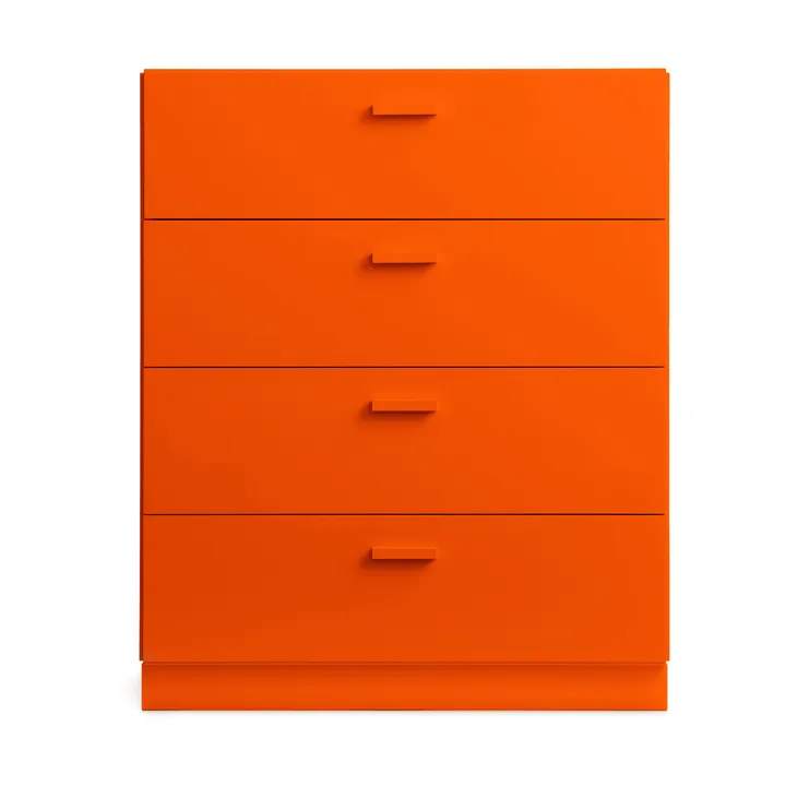 Relief bureau breed met sokkel 82x92,2 cm oranje - Relief