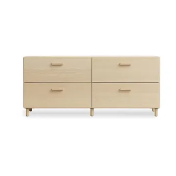 Relief bureau laag met poten 123x46,6 cm essenhout - Relief