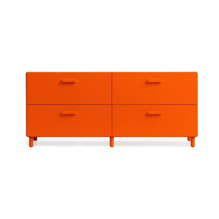 Relief bureau laag met poten 123x46,6 cm oranje - undefined - Relief