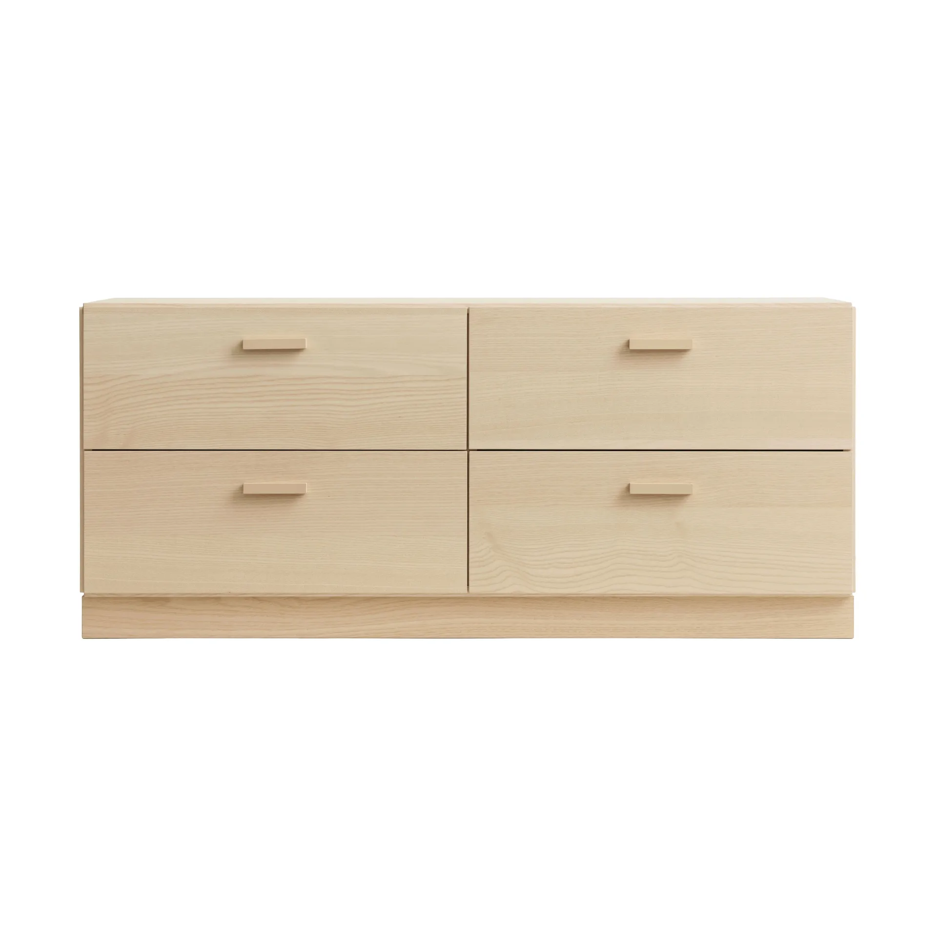 Relief bureau laag met sokkel 123x46,6 cm essenhout,  Relief
