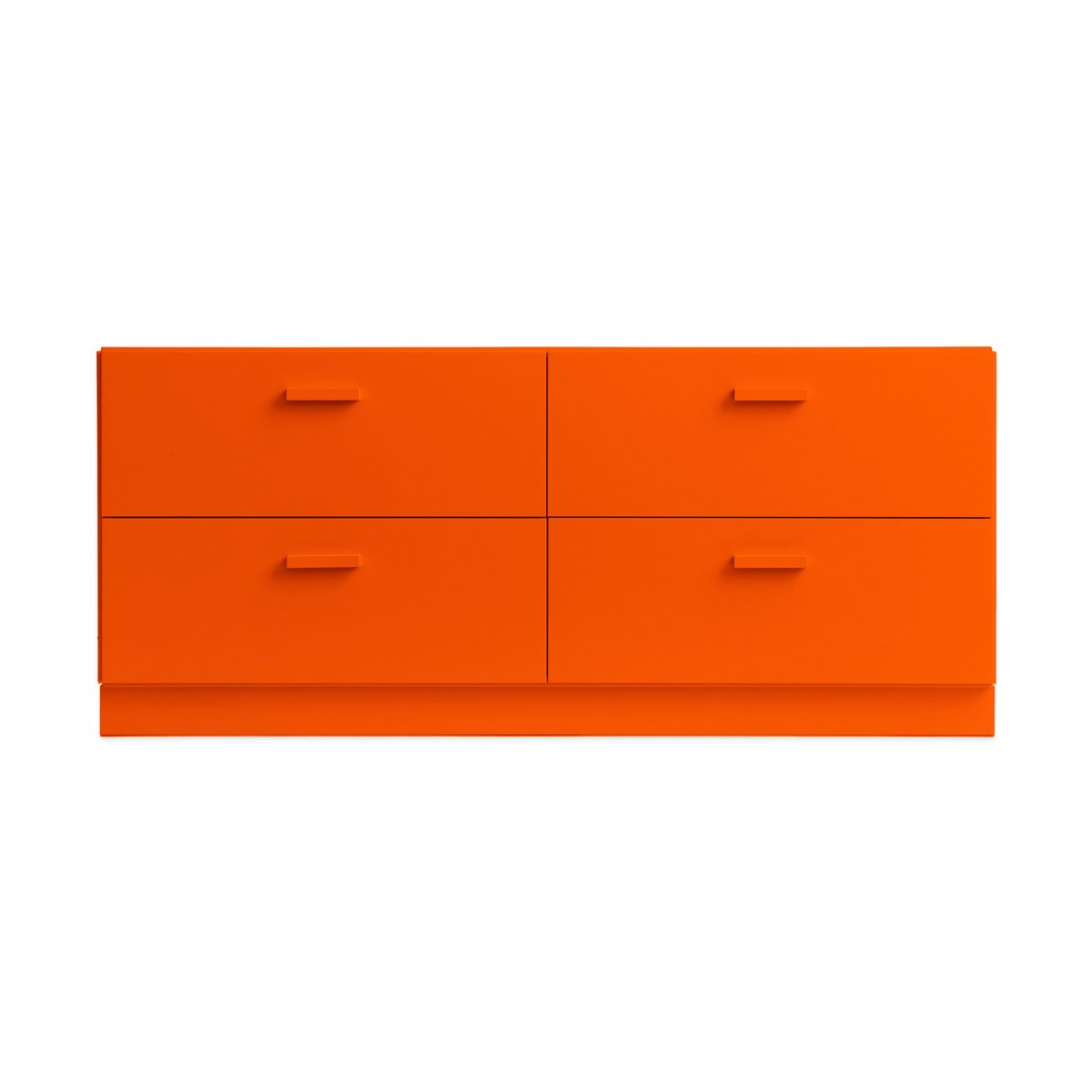 Relief bureau laag met sokkel 123x46,6 cm oranje | Scandinavisch Interieur | Oranje