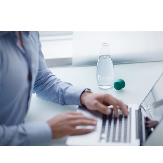 Retap waterfles 0,5 l., lichtblauw Retap