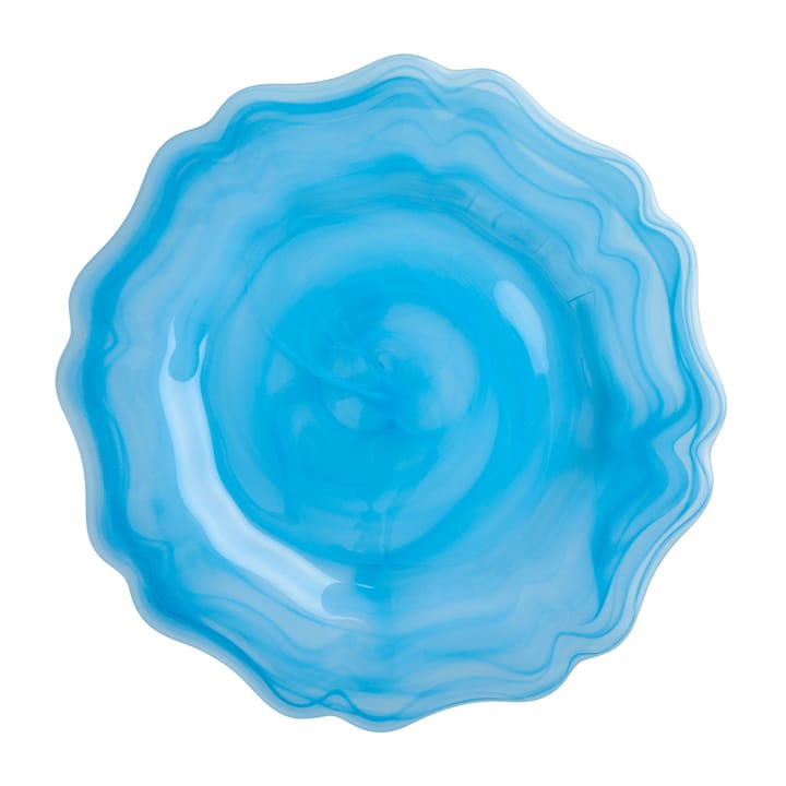 Alabaster bord Ø28 cm - Sky blue - RICE