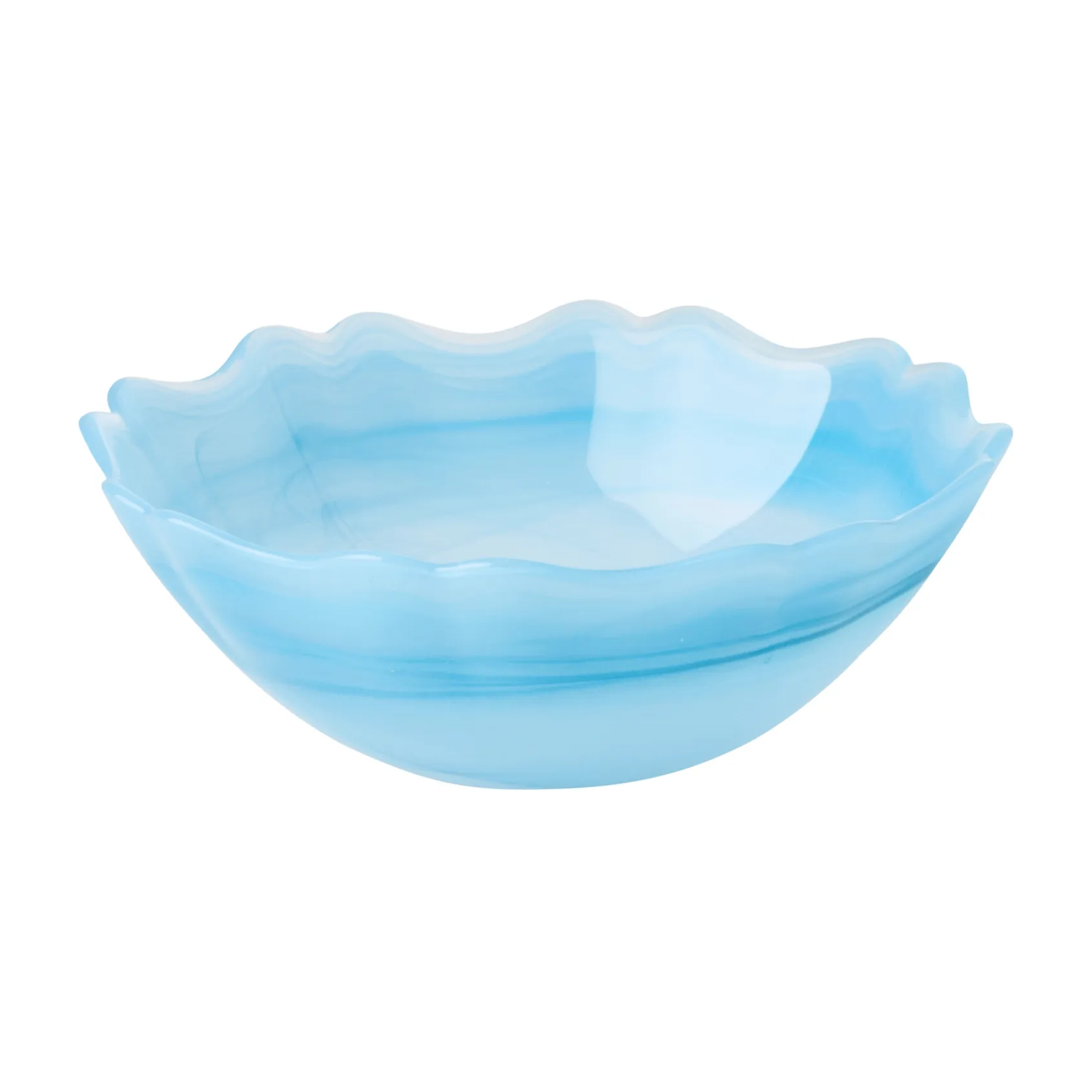 Alabaster glazen kom 50 cl, Sky blue RICE