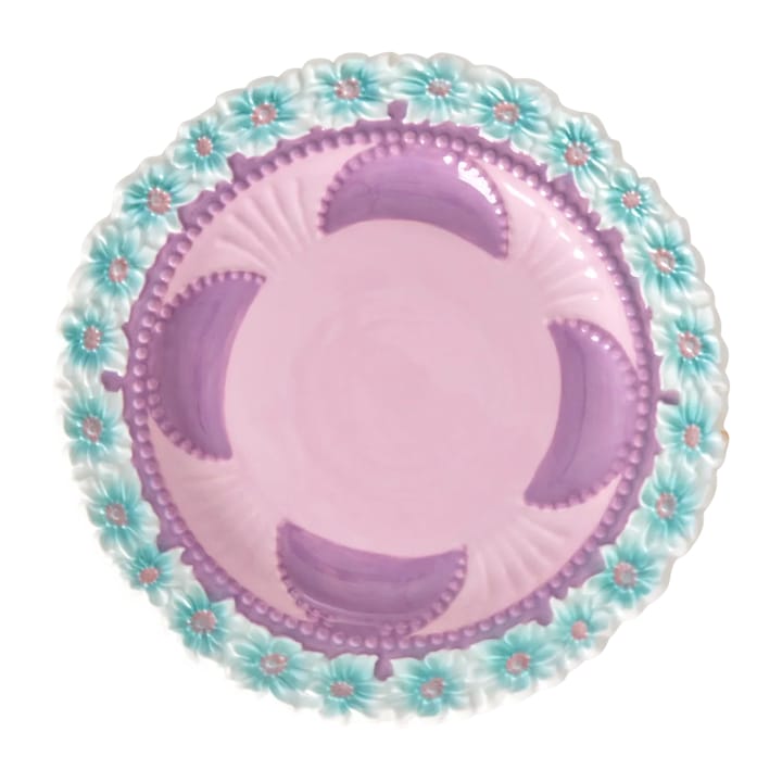 Rice Embossed Flower bordje Ø15 cm - Lavender - RICE