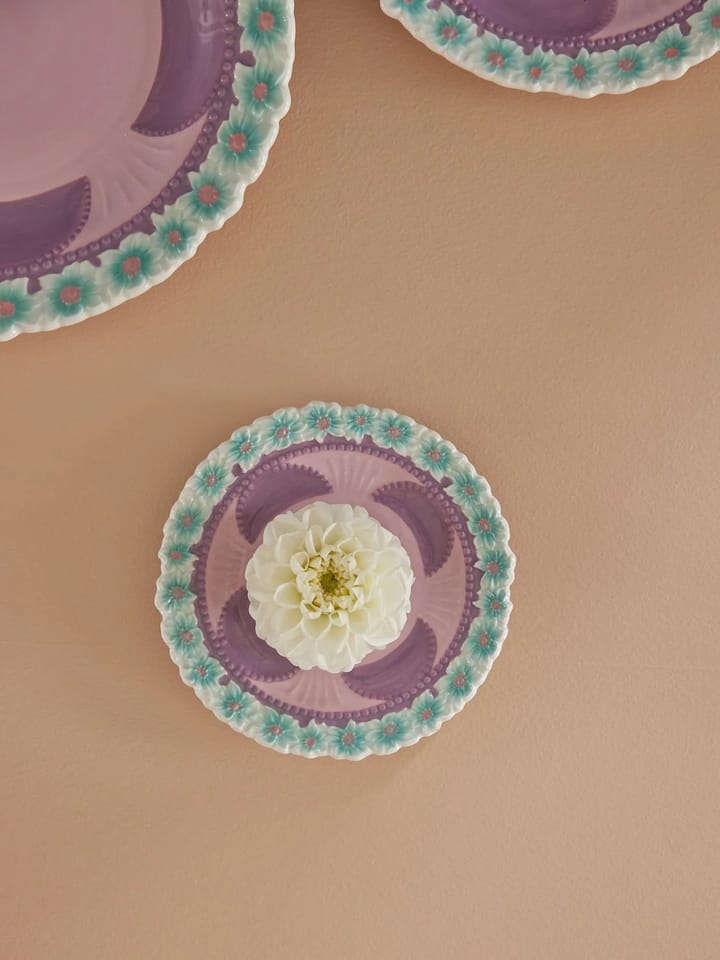 Rice Embossed Flower bordje Ø15 cm - Lavender - RICE