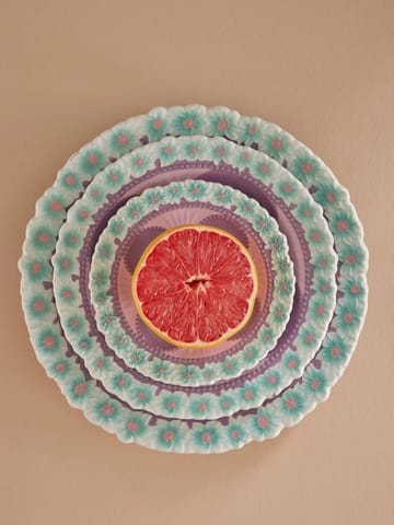 Rice Embossed Flower bordje Ø15 cm - Lavender - RICE