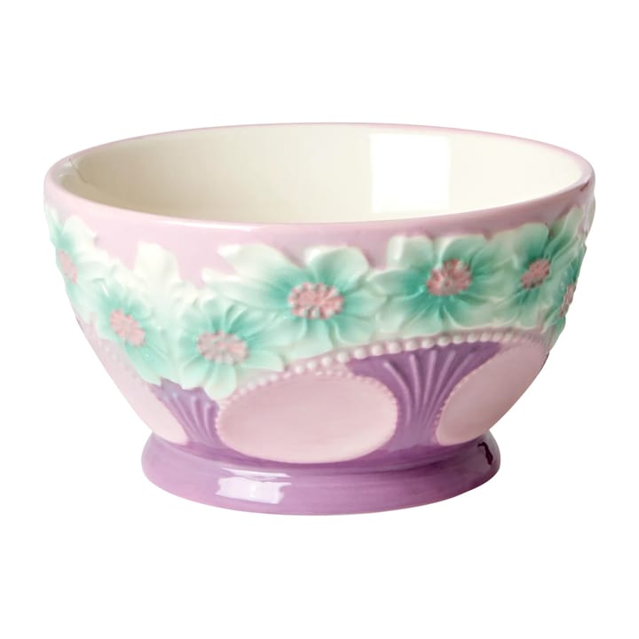 Rice Embossed Flower keramieken kom Ø12 cm, Lavender RICE
