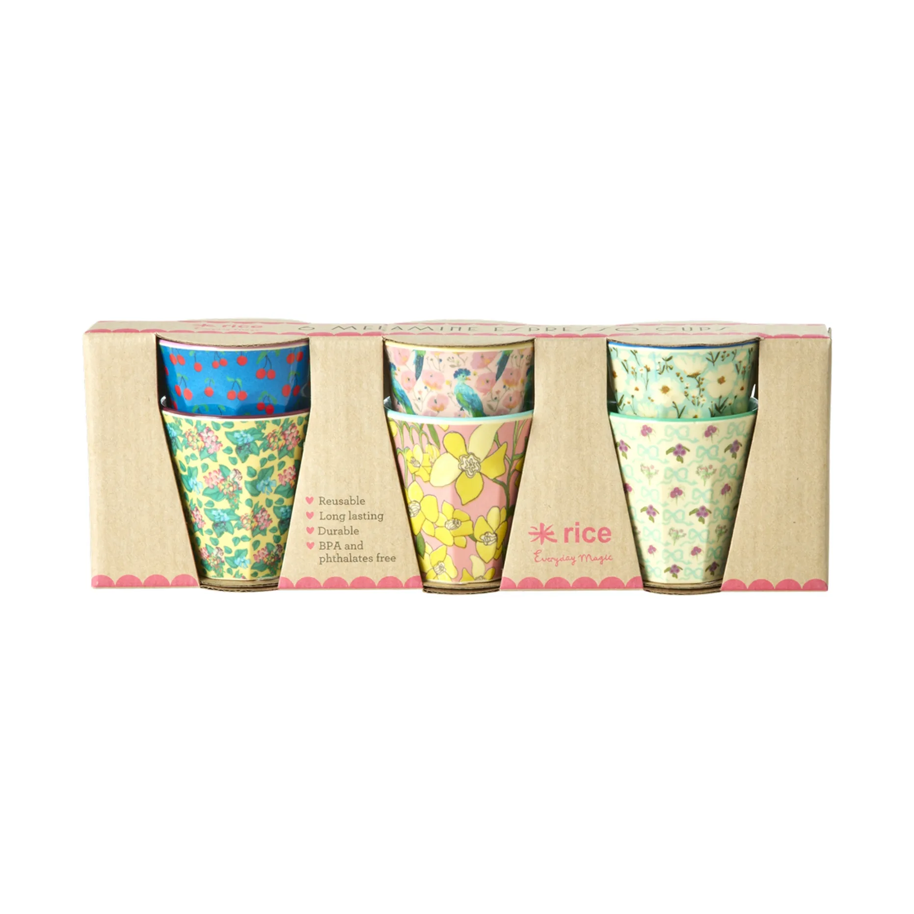 Rice espressokop melamine 8 cl 6-pack, Show youre true colors RICE