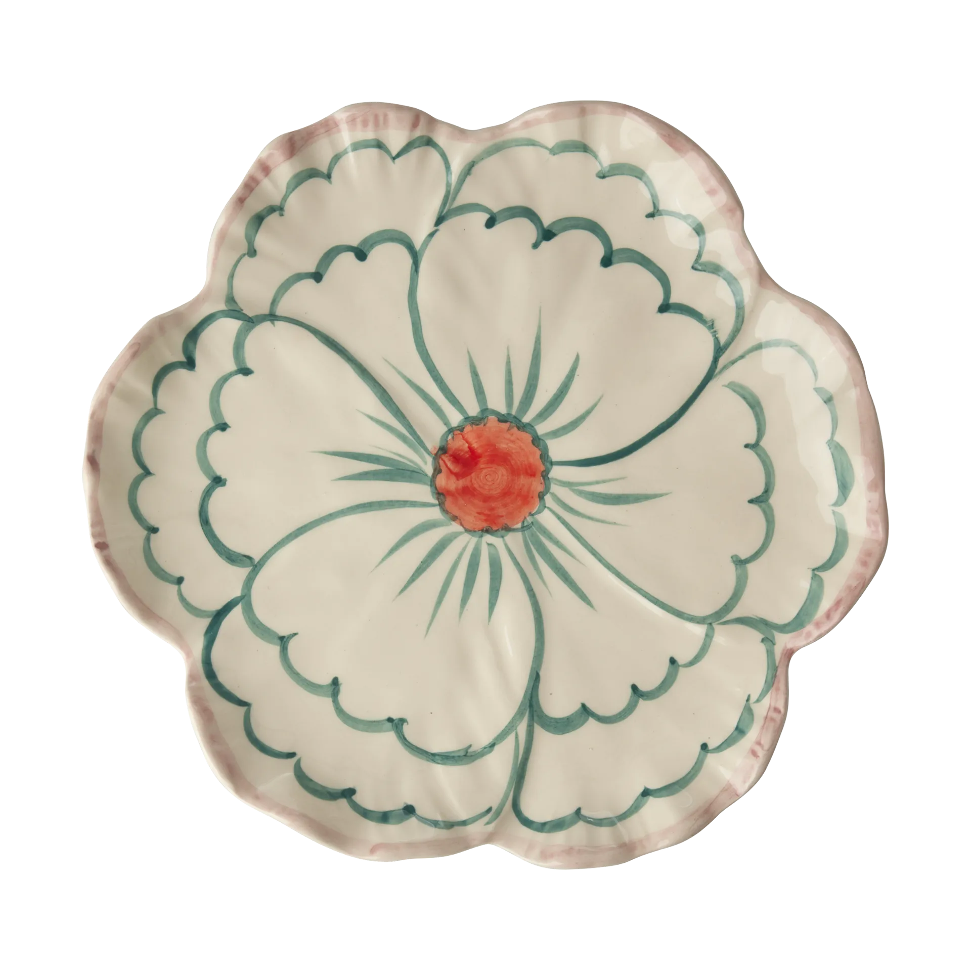 Rice Flower bord Ø19,5 cm, Pink border RICE