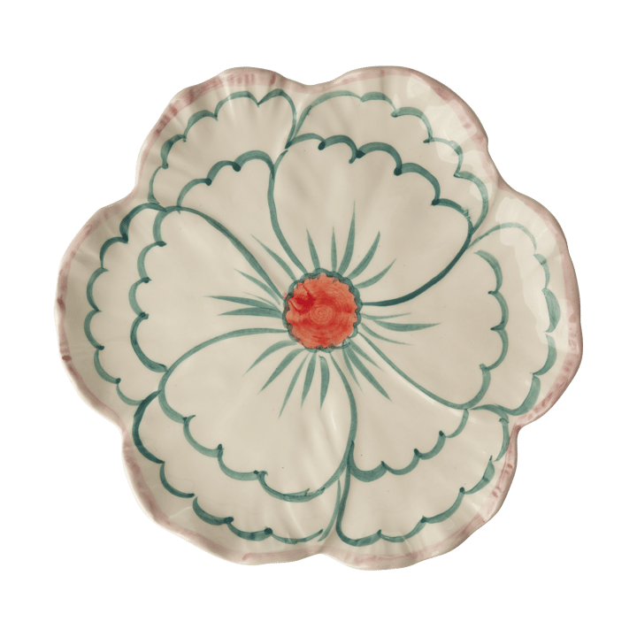 Rice Flower bord Ø19,5 cm - Pink border - RICE