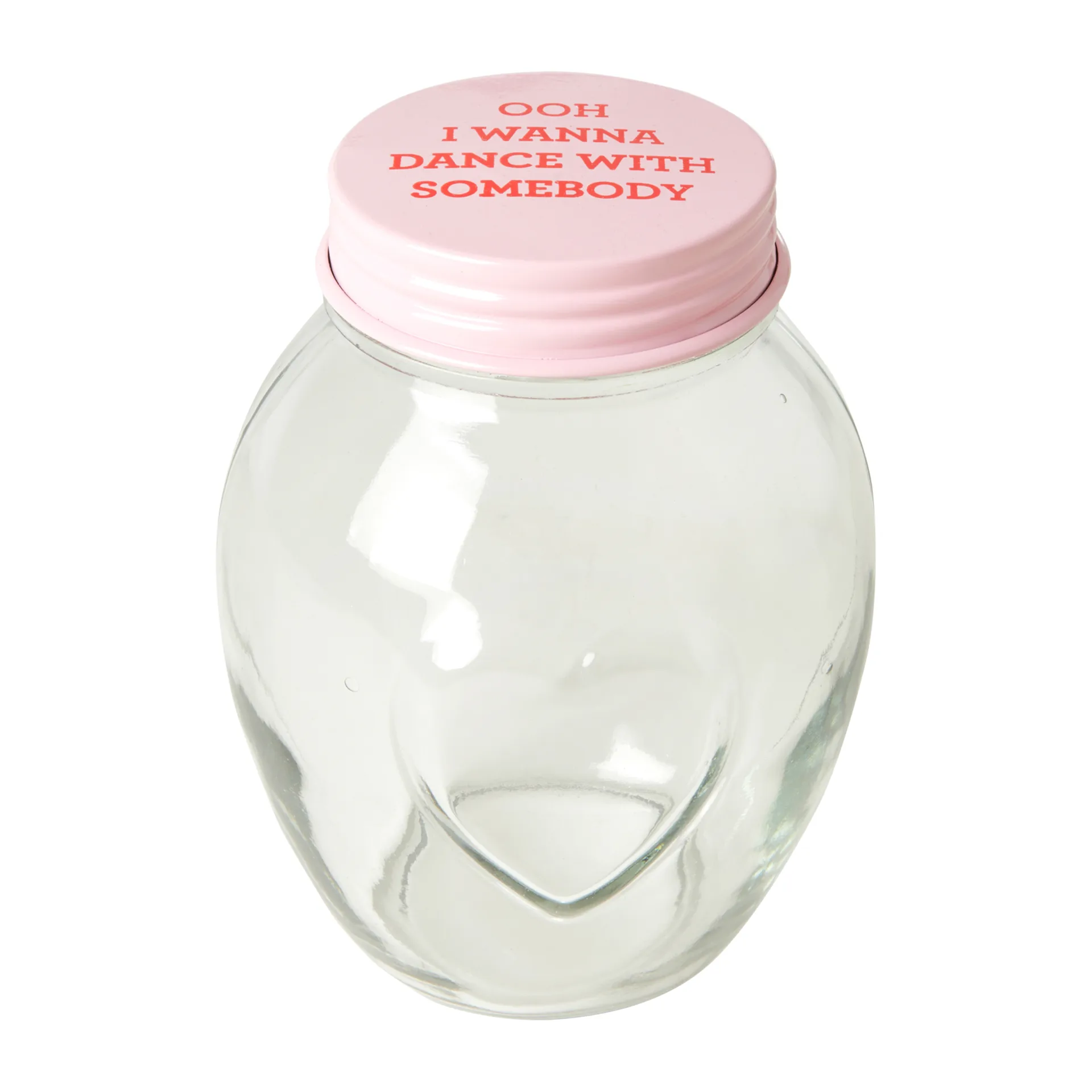 Rice glazen pot met deksel large 1,8 liter, Pink RICE