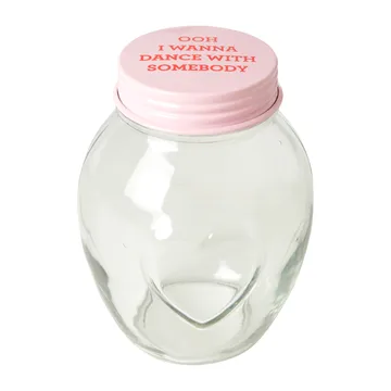 Rice glazen pot met deksel large 1,8 liter - Pink - RICE