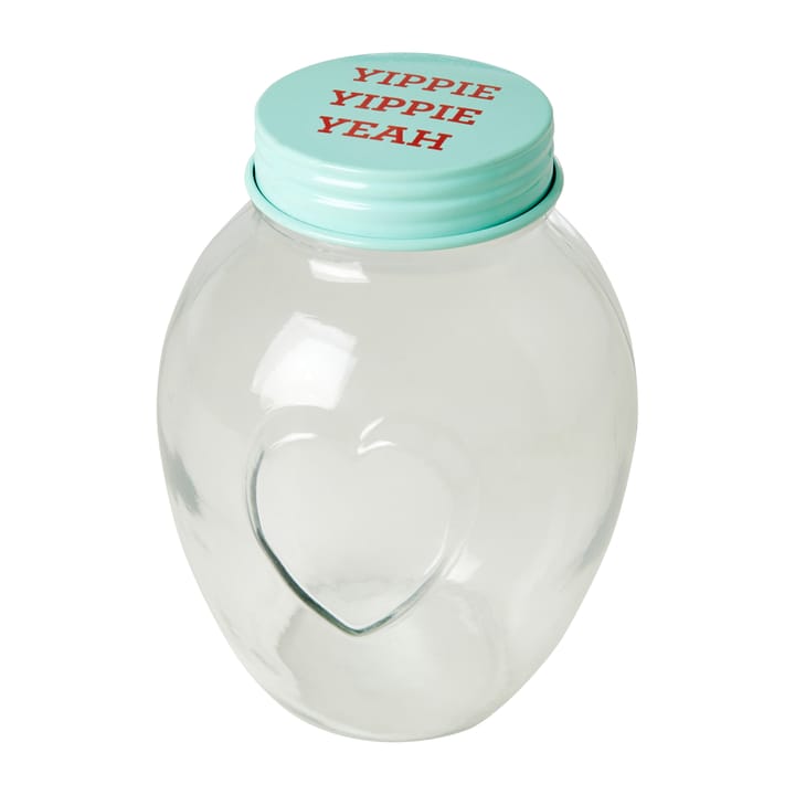 Rice glazen pot met deksel medium 1,4 liter, Mint RICE