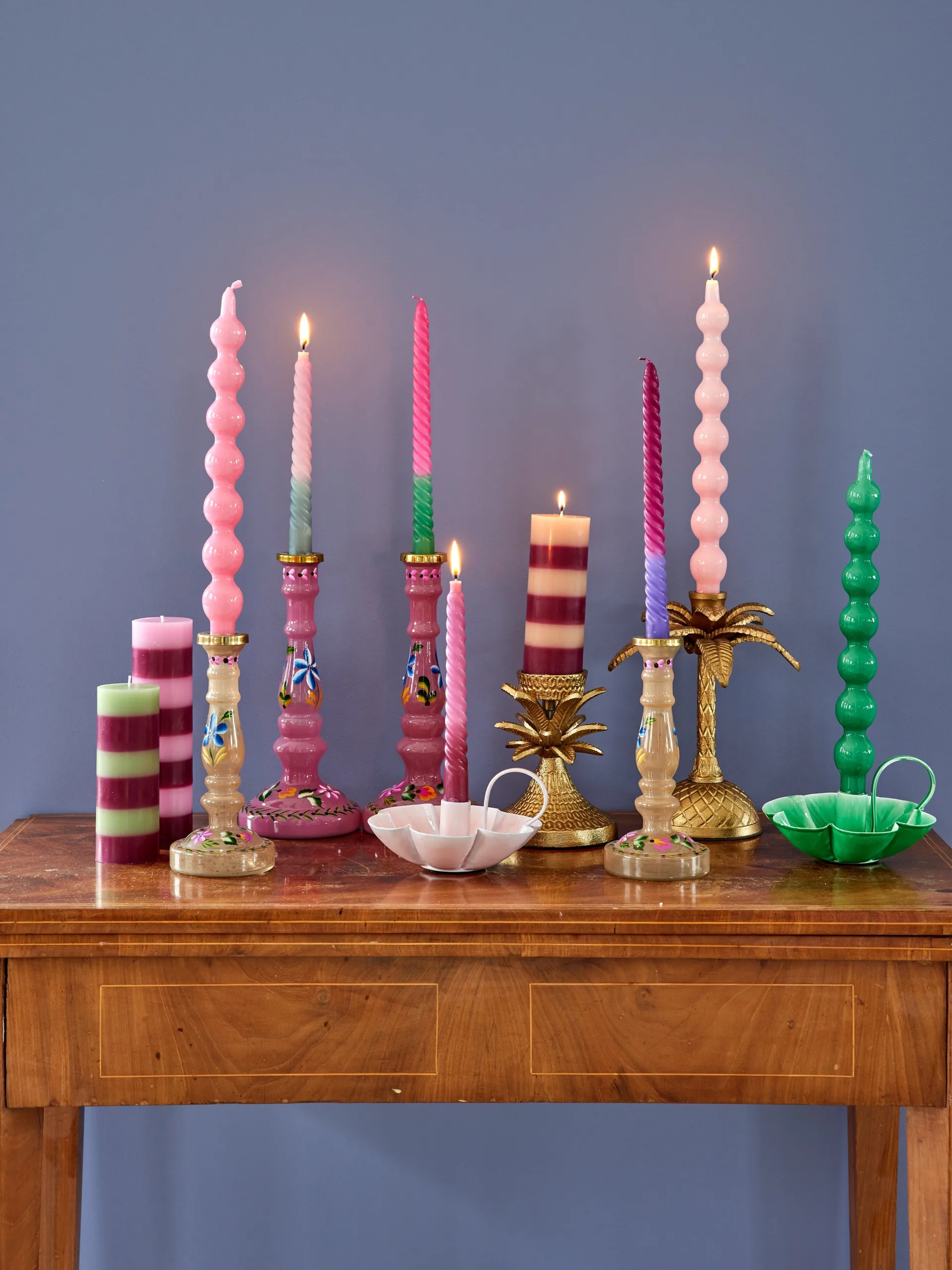 Rice kaarsen 30,2 cm 2-pack, Green RICE