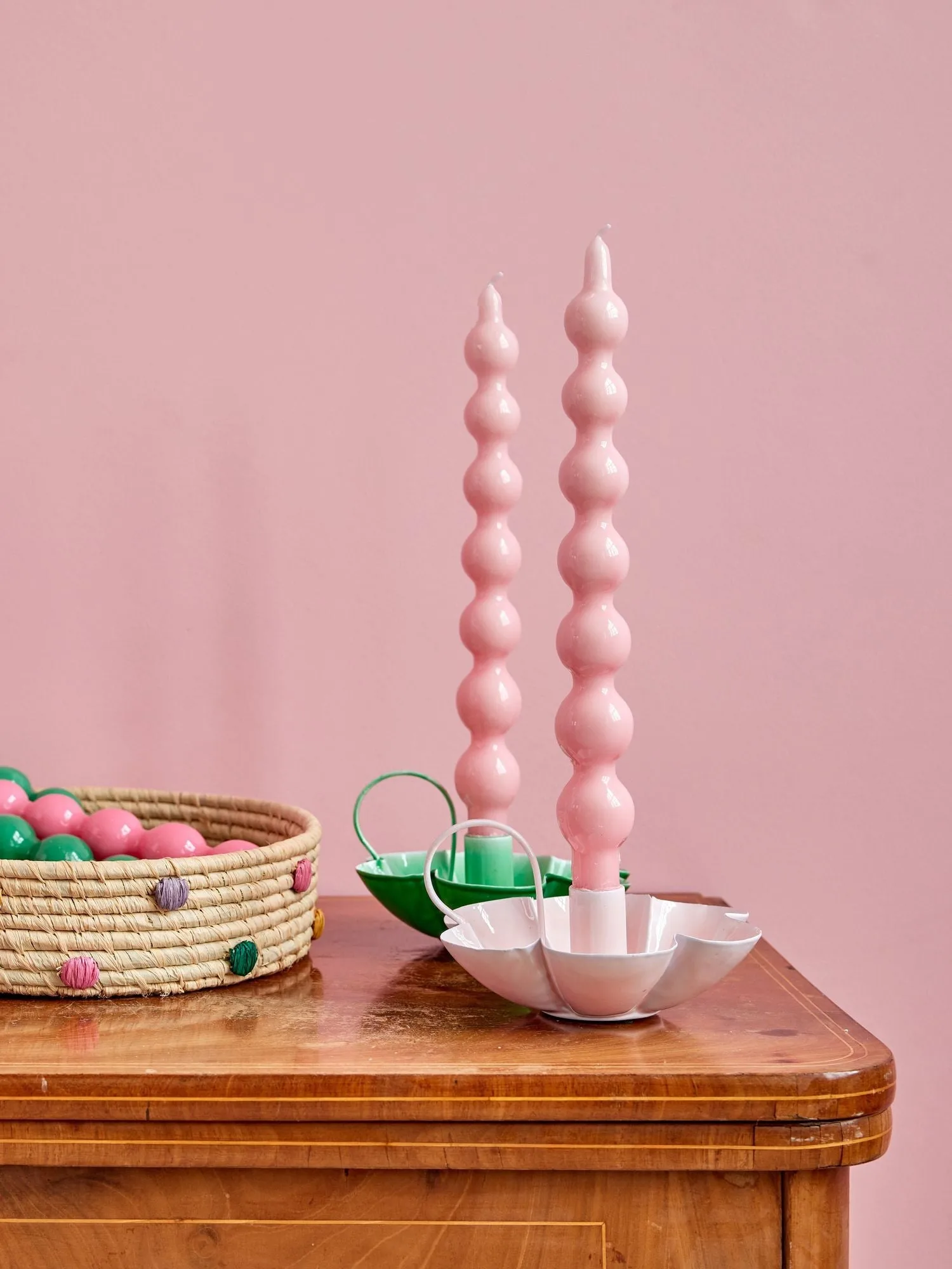 Rice kaarsen 30,2 cm 2-pack, Soft pink RICE