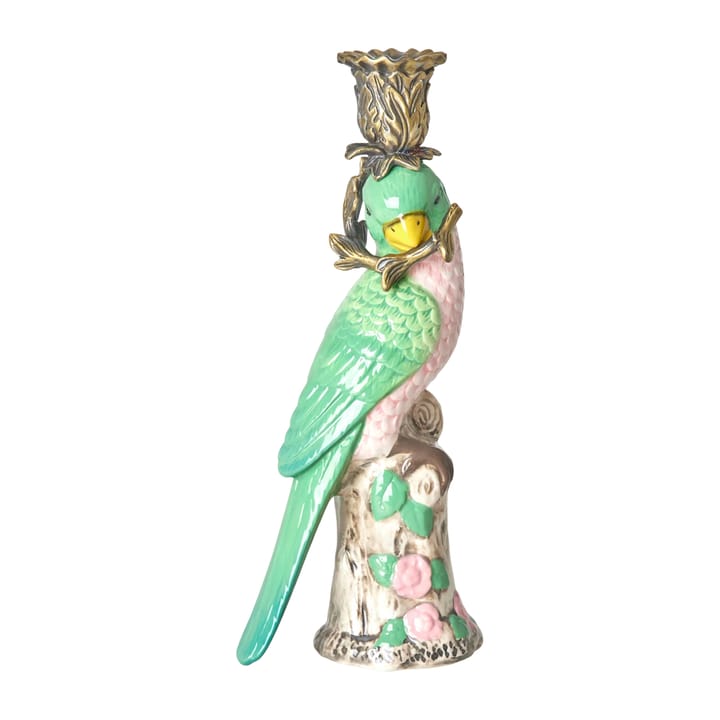 Rice kandelaar vogel 23 cm - Green - RICE
